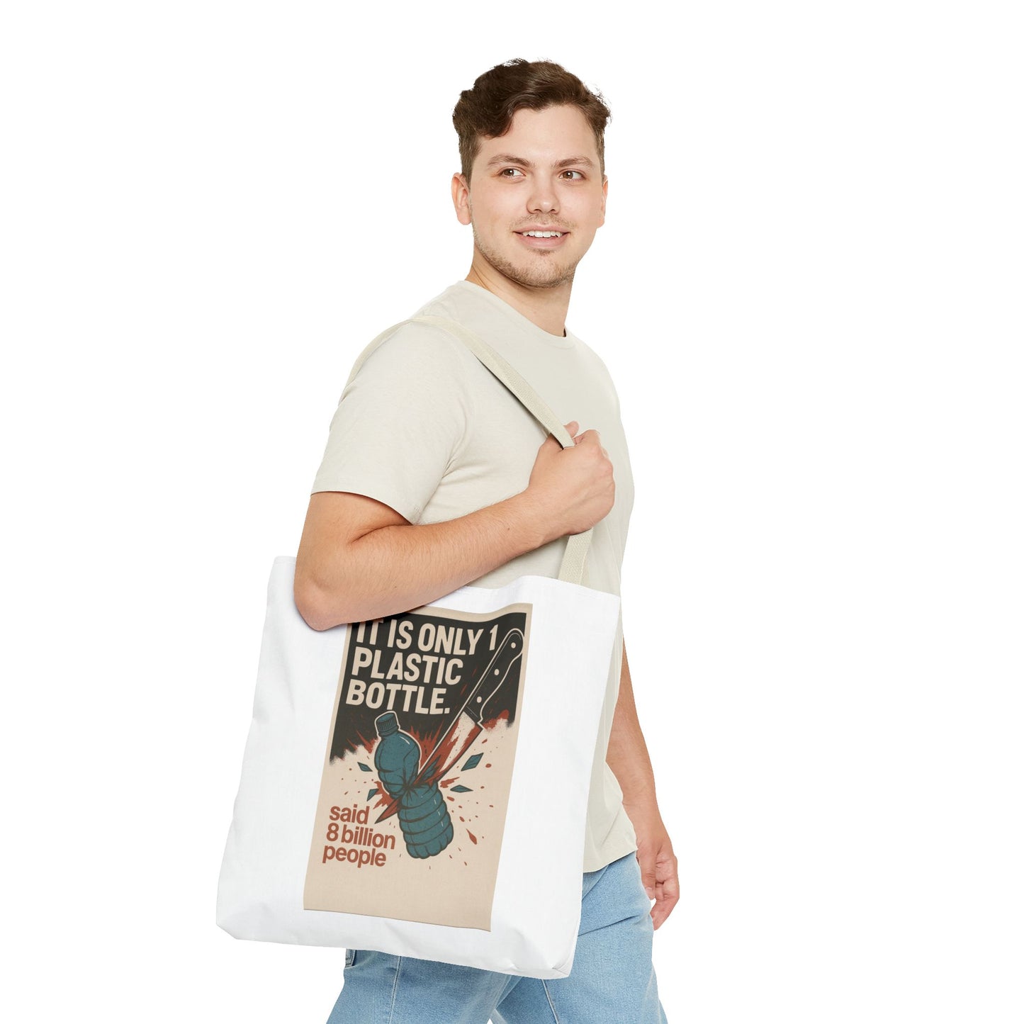 Eco-Friendly Tote Bag with Recycling Message - Perfect for Shopping, Beach Trips, Earth Day, Gifts, Sustainable Living