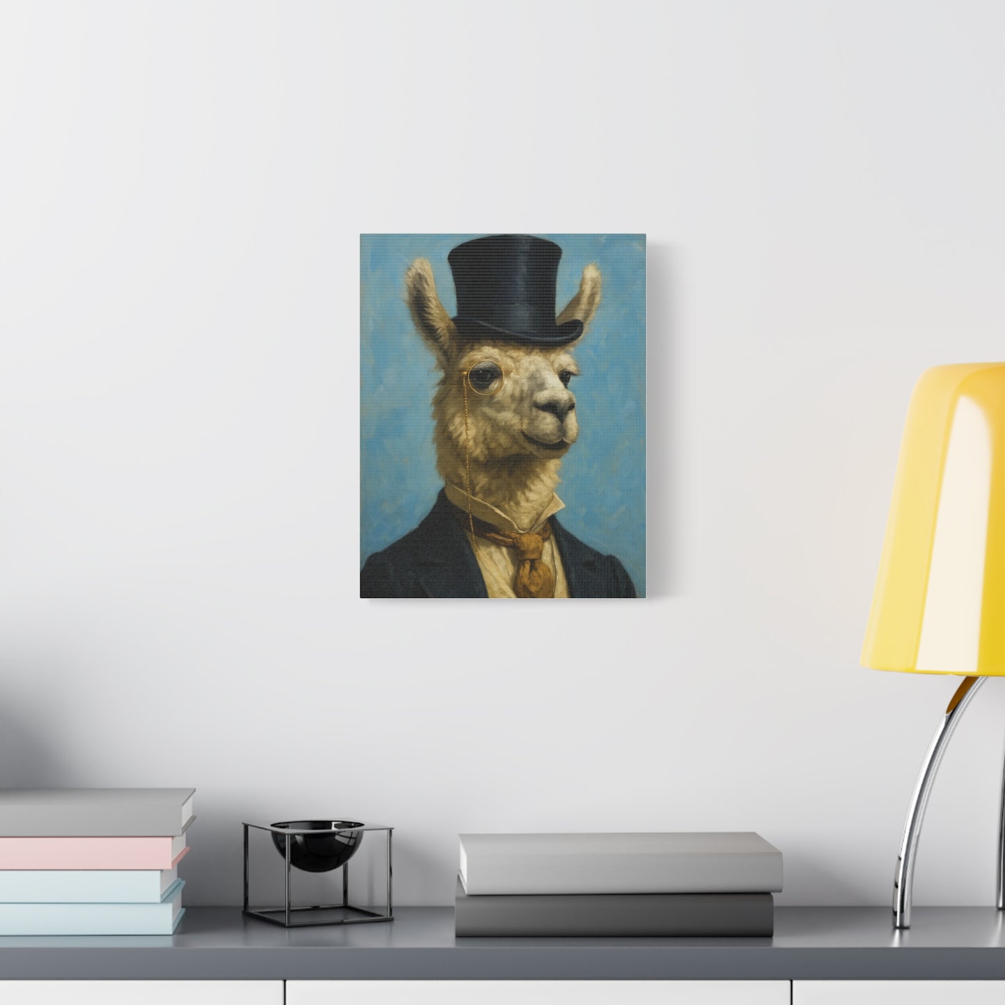 Llama Portrait Canvas Art, Quirky Home Decor, Unique Gift for Animal Lovers, Wall Art, Modern Decor, Funny Gift Idea