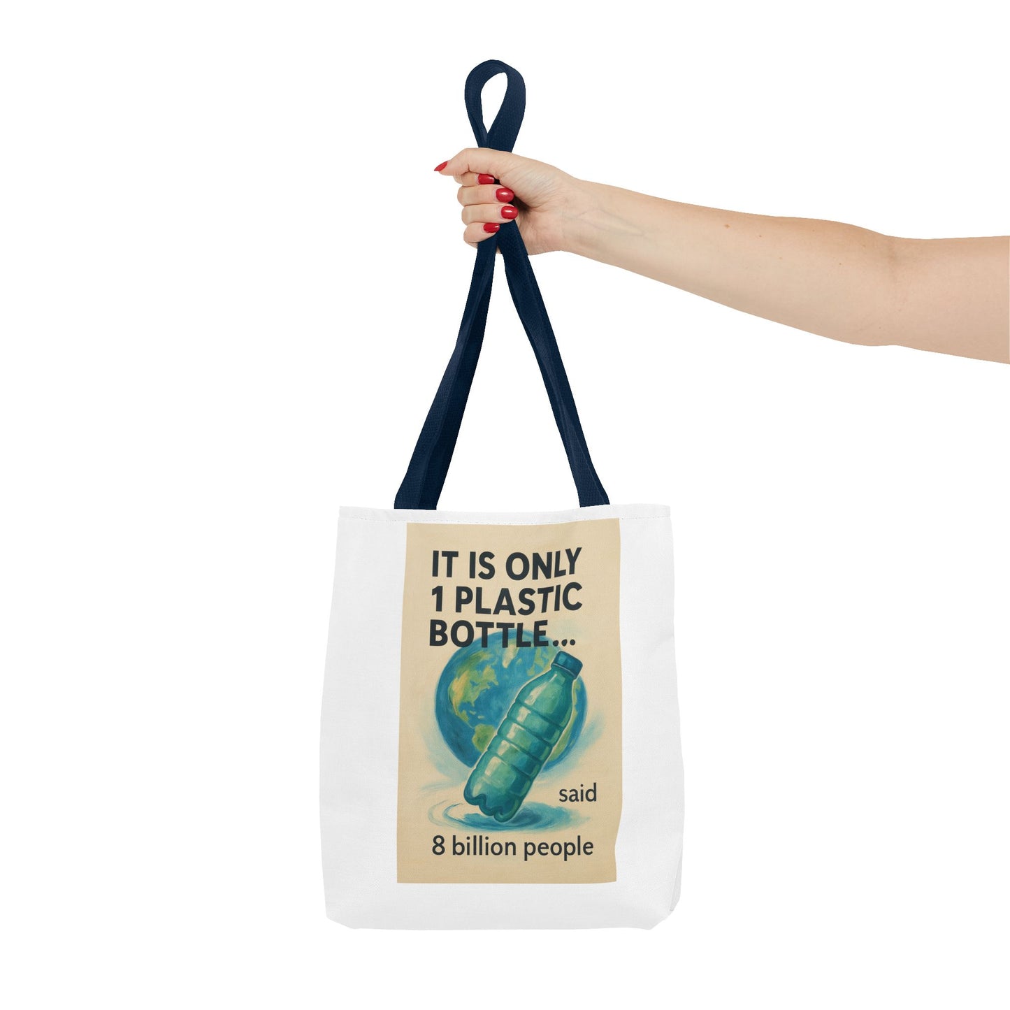 Eco-Friendly Tote Bag, Recycling Message, Save Earth, Plastic Bottle, Reusable Bag, Environmental Awareness, Sustainable Shopping