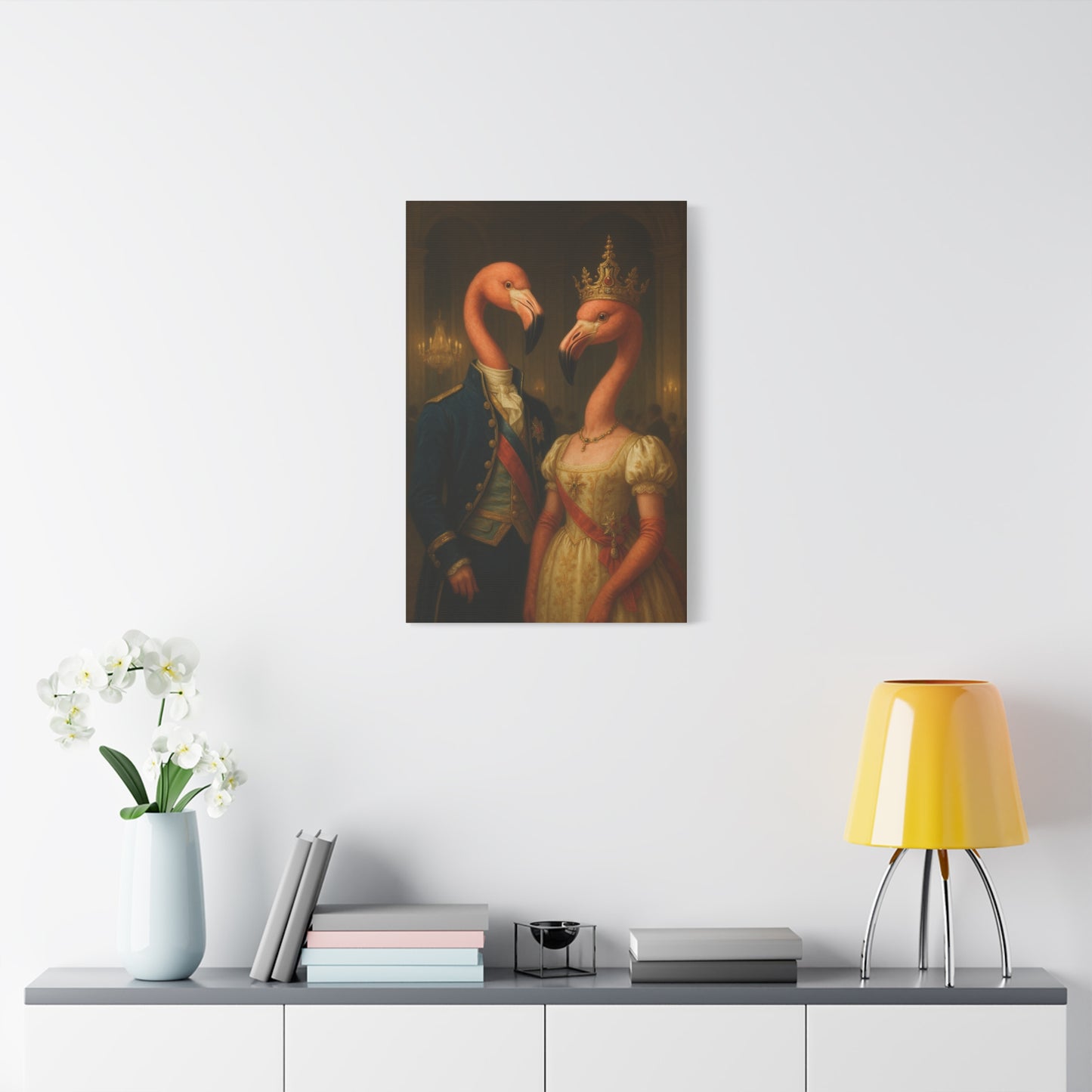 Canvas Print - Tropical Flamingo Art, Unique Home Decor, Fun Wedding Gift