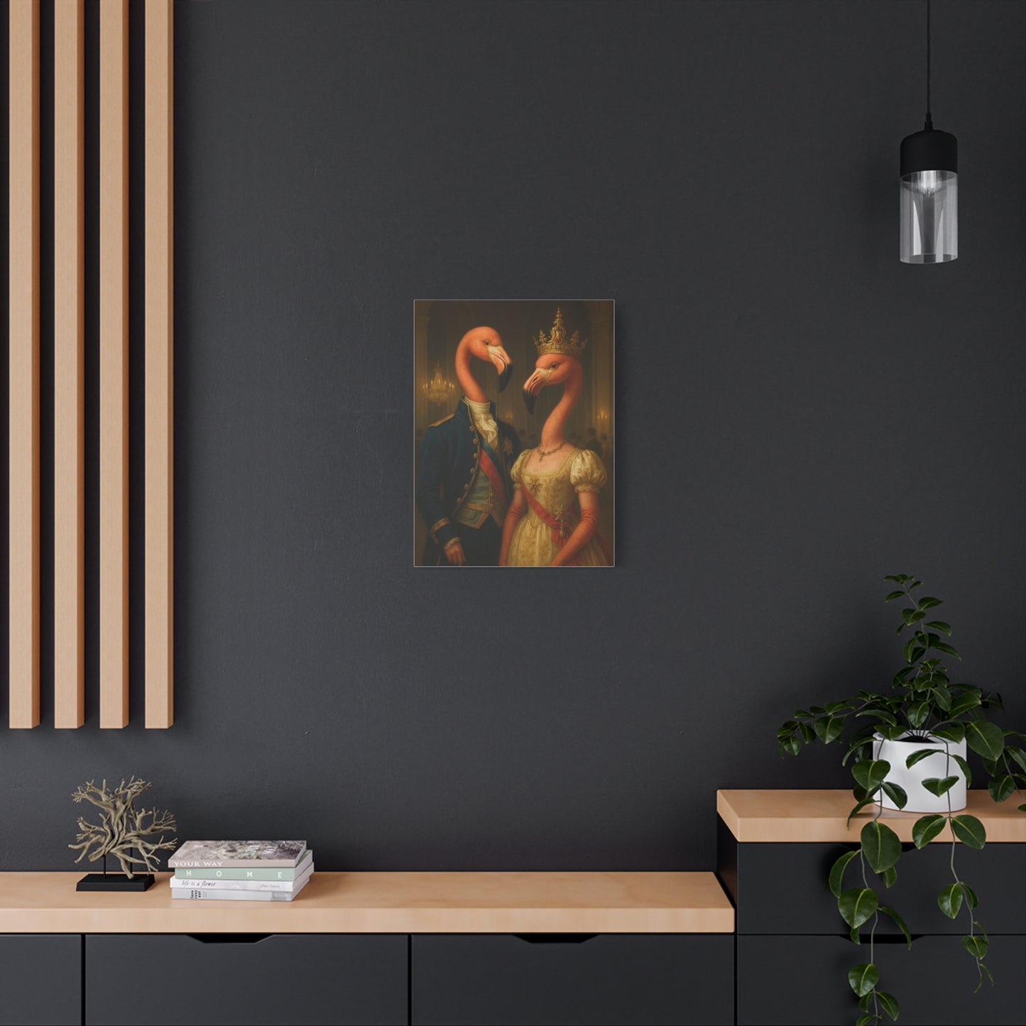 Canvas Print - Tropical Flamingo Art, Unique Home Decor, Fun Wedding Gift