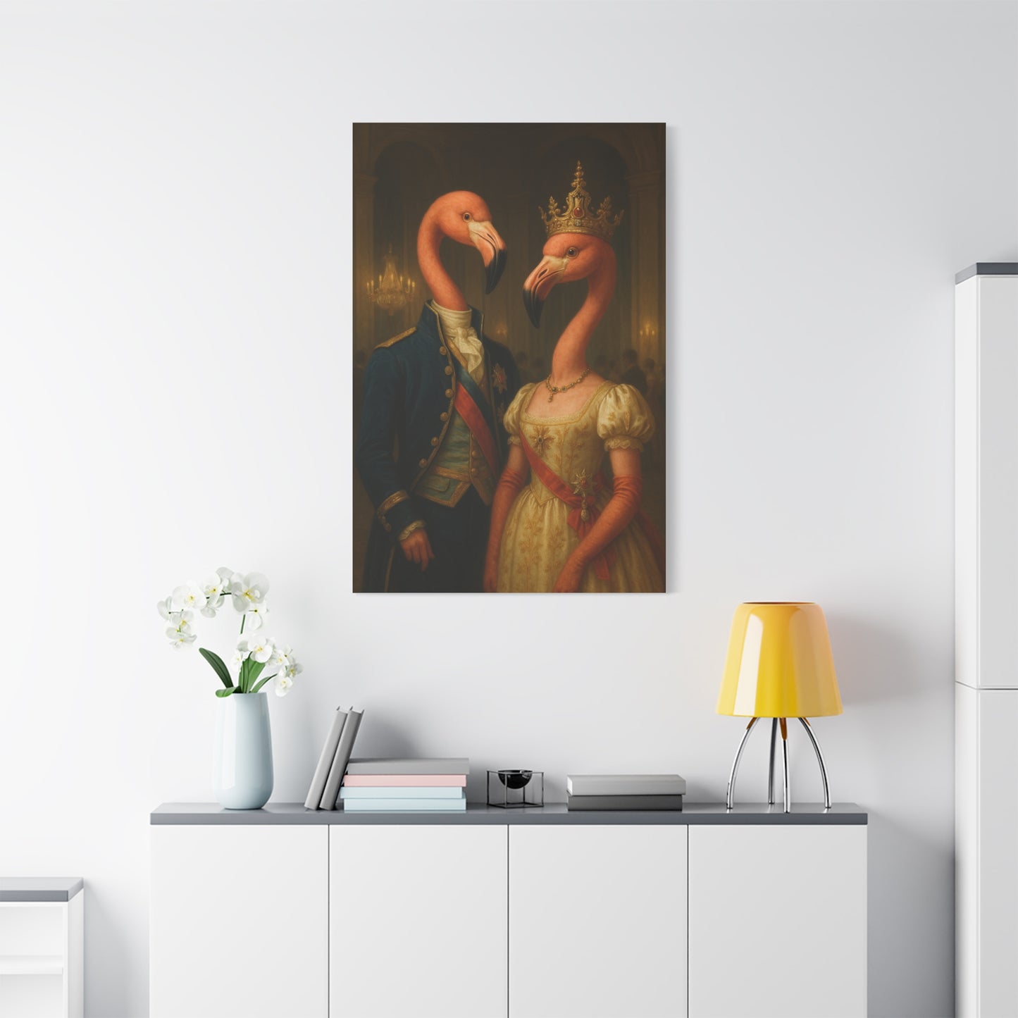 Canvas Print - Tropical Flamingo Art, Unique Home Decor, Fun Wedding Gift