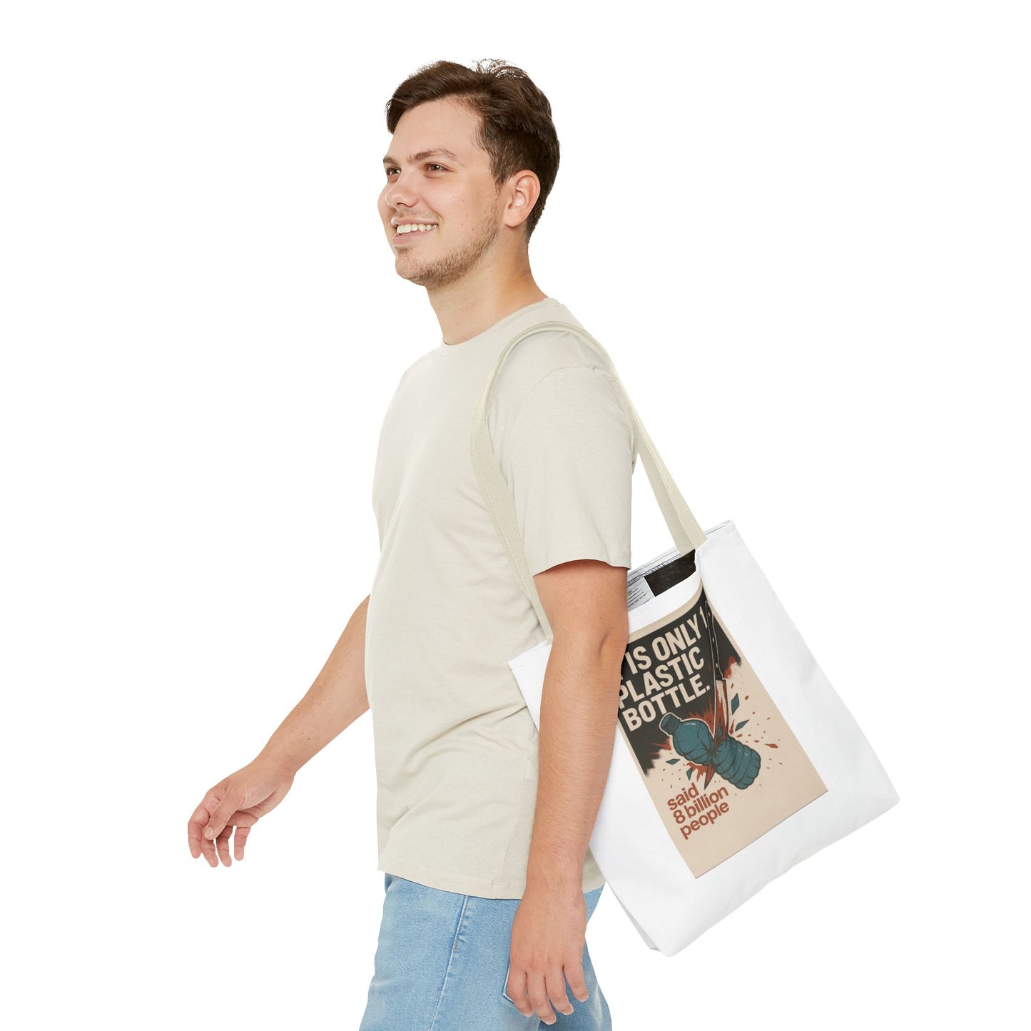 Eco-Friendly Tote Bag with Recycling Message - Perfect for Shopping, Beach Trips, Earth Day, Gifts, Sustainable Living