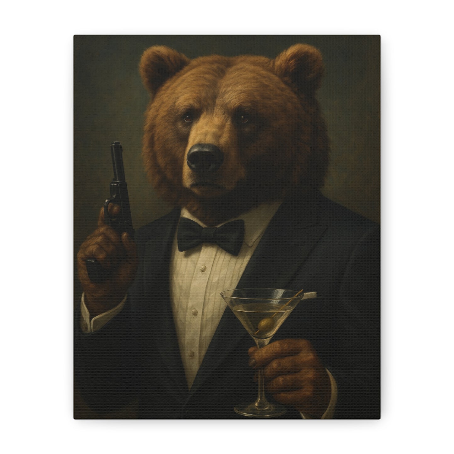 Spy Bear Canvas Art