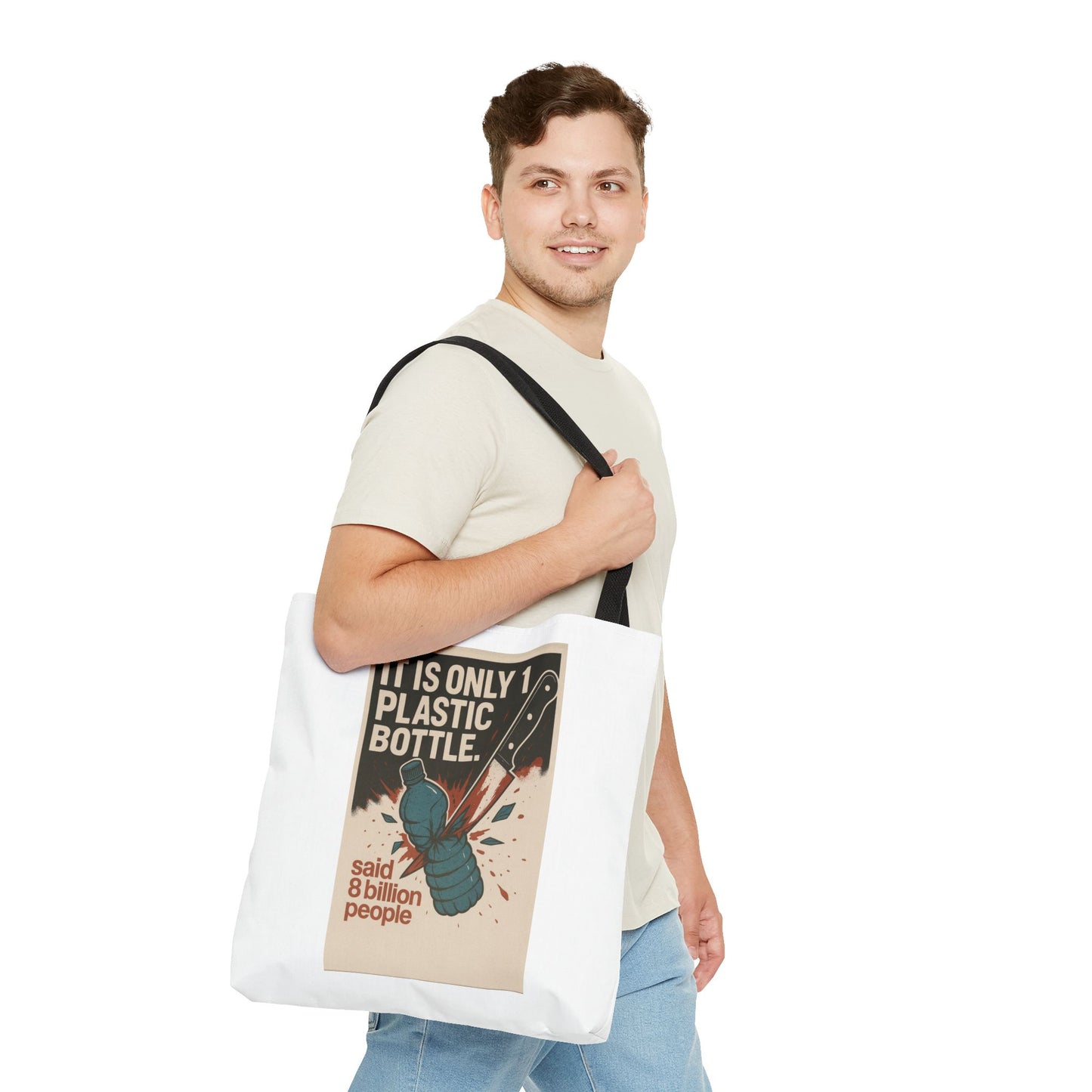 Eco-Friendly Tote Bag with Recycling Message - Perfect for Shopping, Beach Trips, Earth Day, Gifts, Sustainable Living