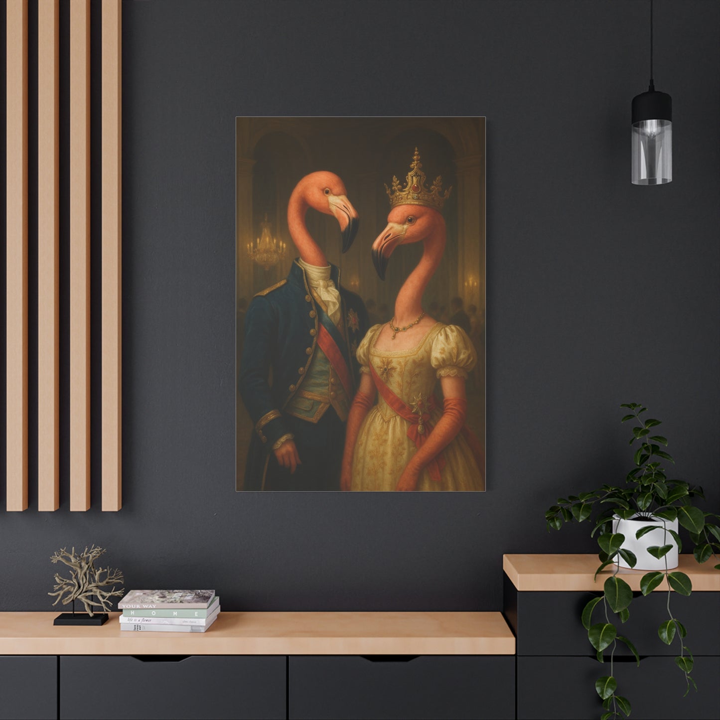 Canvas Print - Tropical Flamingo Art, Unique Home Decor, Fun Wedding Gift