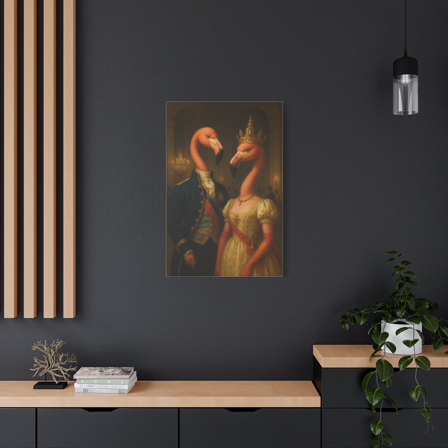 Canvas Print - Tropical Flamingo Art, Unique Home Decor, Fun Wedding Gift