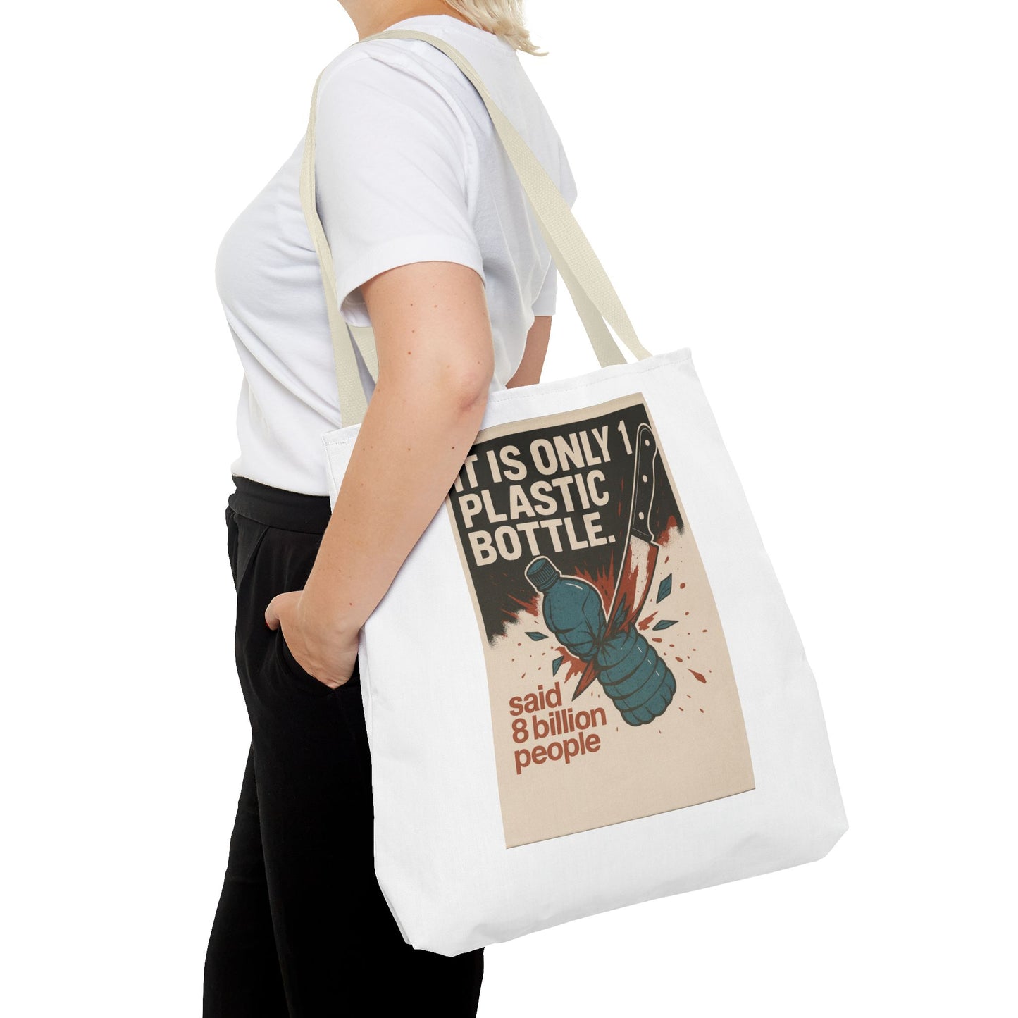 Eco-Friendly Tote Bag with Recycling Message - Perfect for Shopping, Beach Trips, Earth Day, Gifts, Sustainable Living