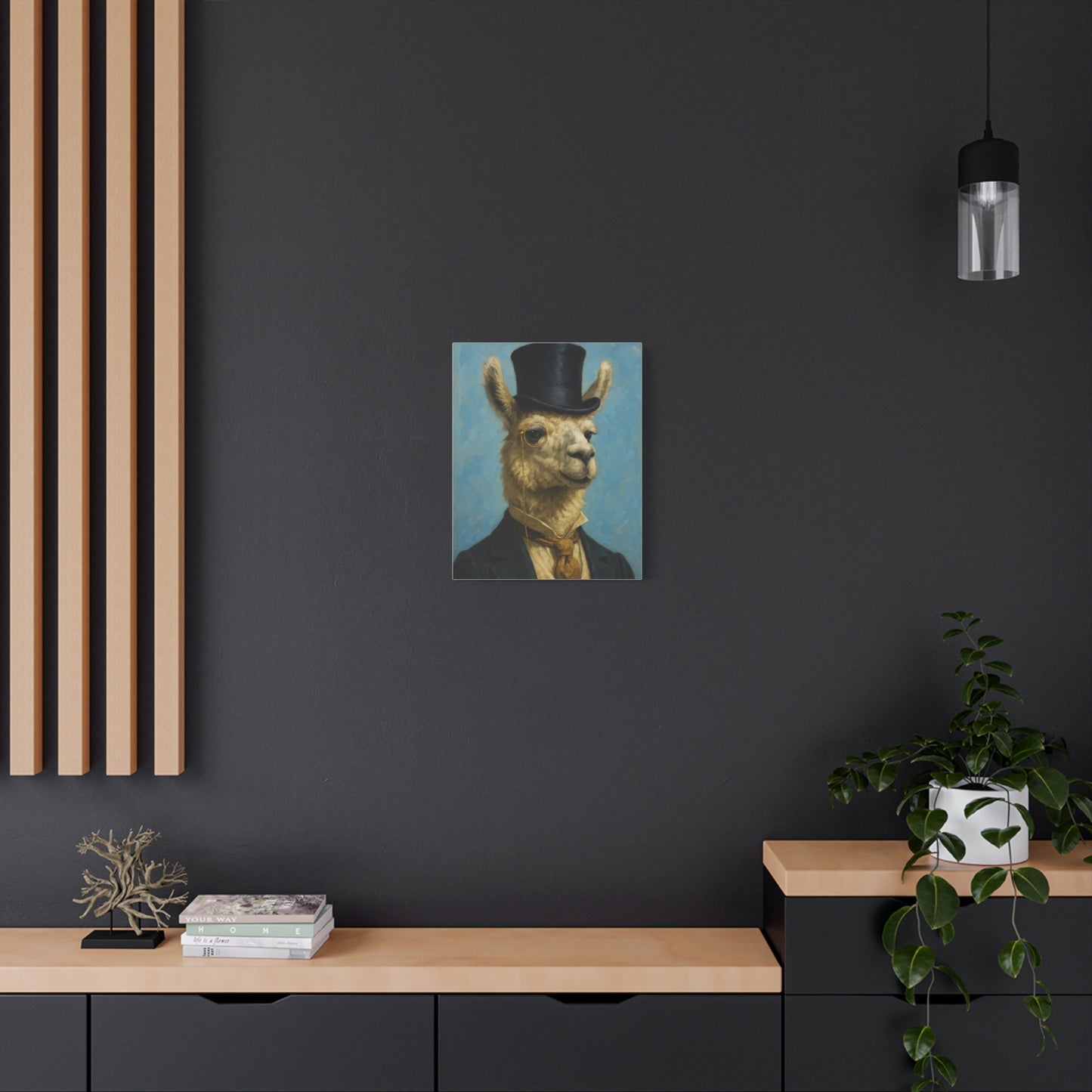 Llama Portrait Canvas Art, Quirky Home Decor, Unique Gift for Animal Lovers, Wall Art, Modern Decor, Funny Gift Idea