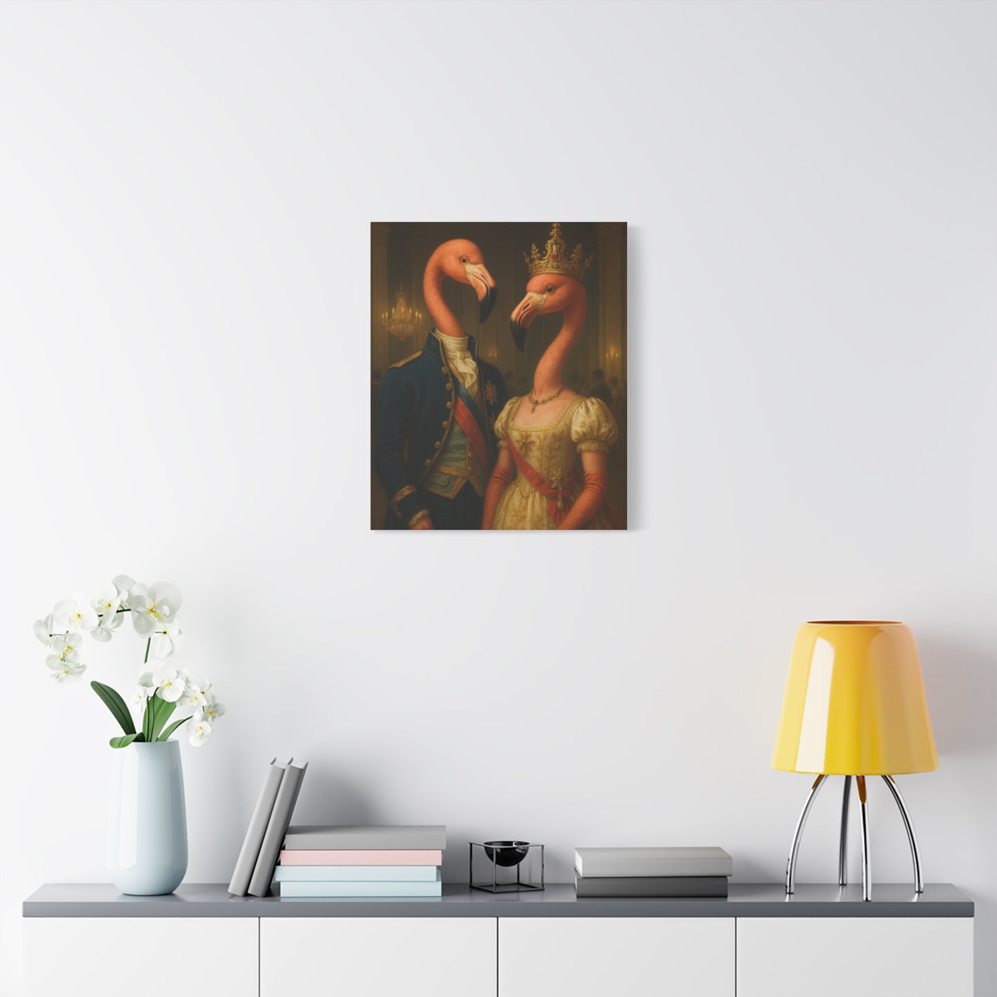 Canvas Print - Tropical Flamingo Art, Unique Home Decor, Fun Wedding Gift
