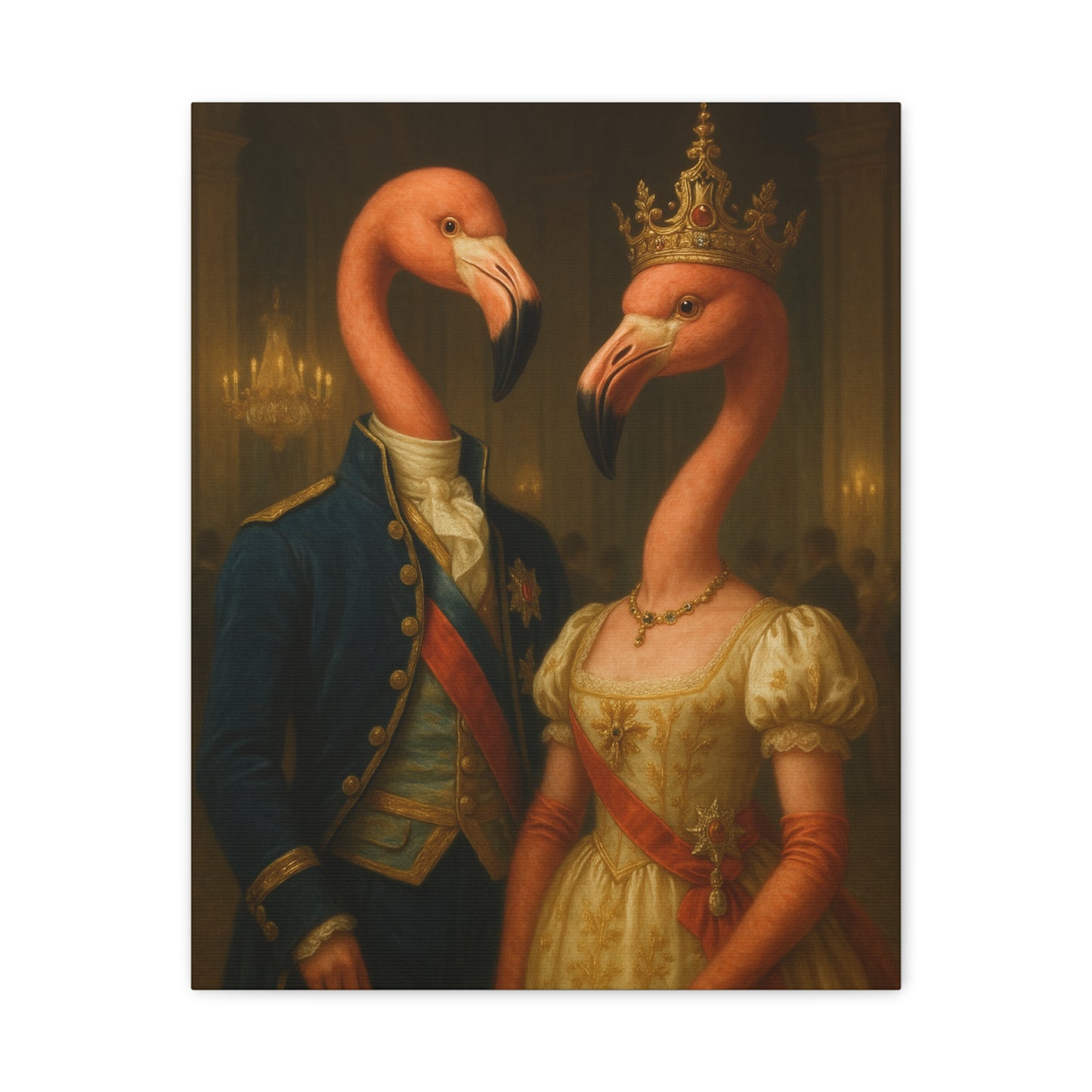 Canvas Print - Tropical Flamingo Art, Unique Home Decor, Fun Wedding Gift