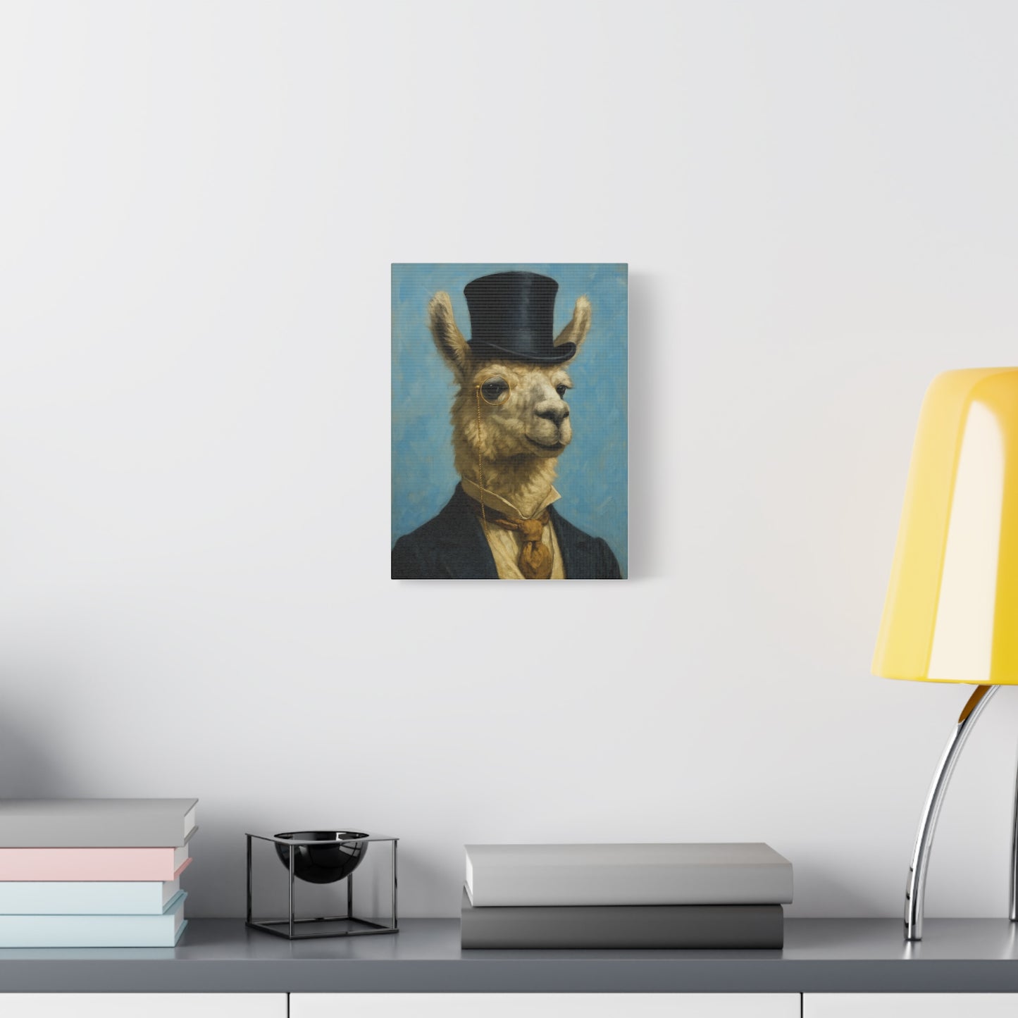 Llama Portrait Canvas Art, Quirky Home Decor, Unique Gift for Animal Lovers, Wall Art, Modern Decor, Funny Gift Idea