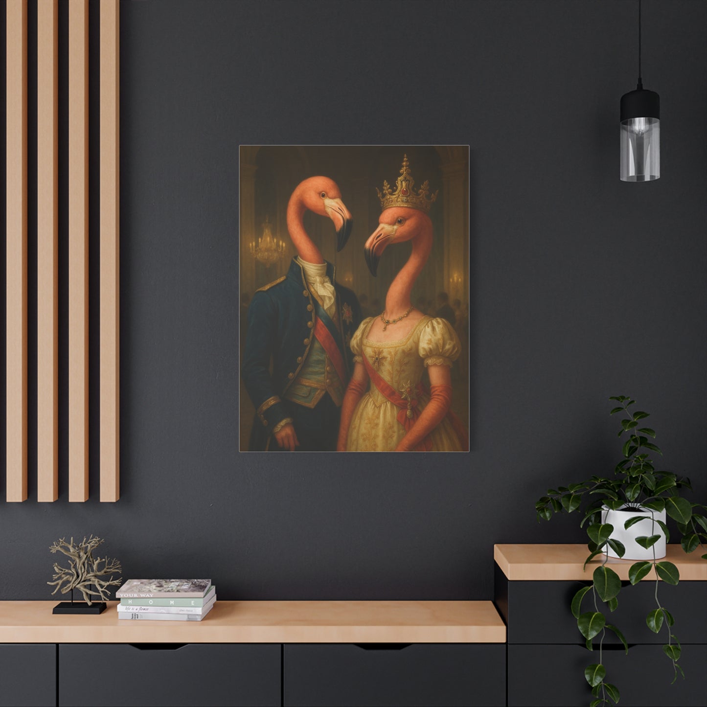 Canvas Print - Tropical Flamingo Art, Unique Home Decor, Fun Wedding Gift