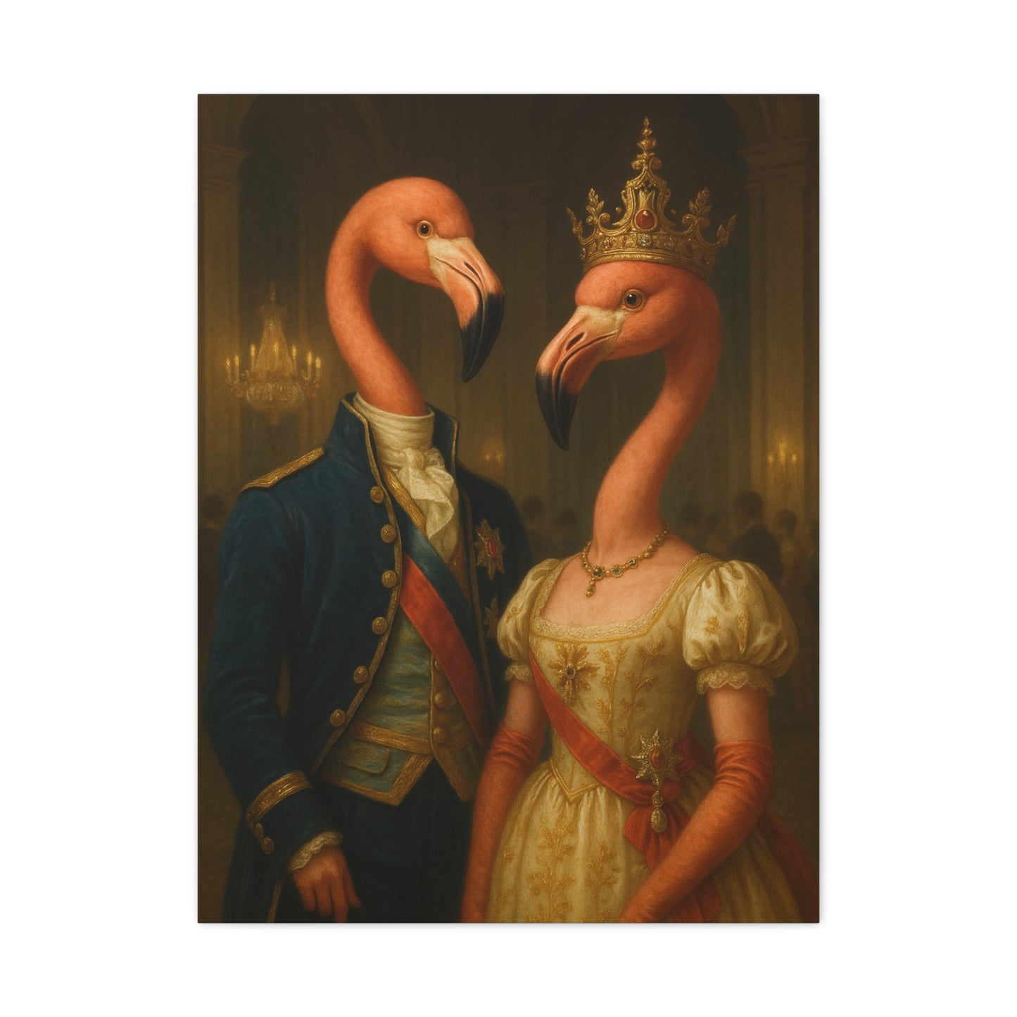 Canvas Print - Tropical Flamingo Art, Unique Home Decor, Fun Wedding Gift