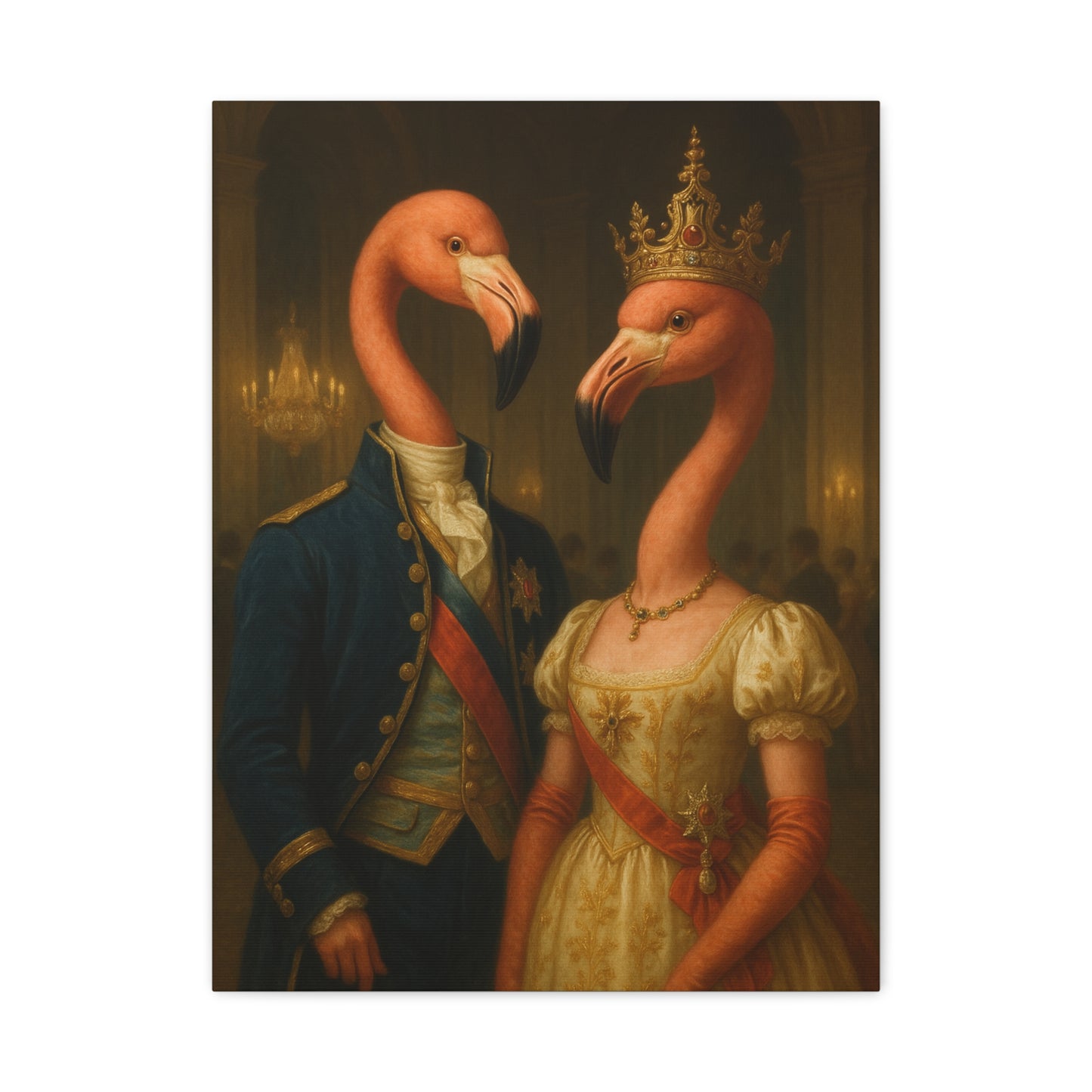 Canvas Print - Tropical Flamingo Art, Unique Home Decor, Fun Wedding Gift