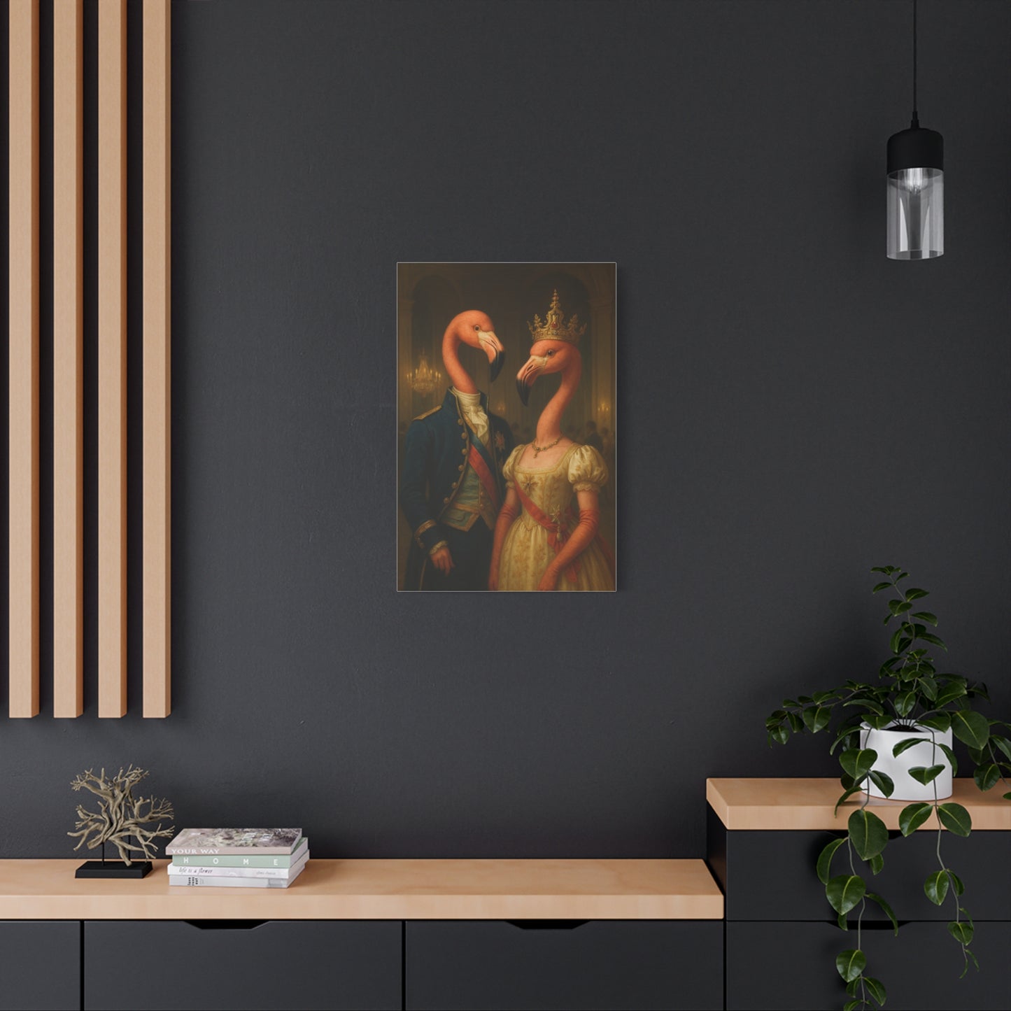 Canvas Print - Tropical Flamingo Art, Unique Home Decor, Fun Wedding Gift