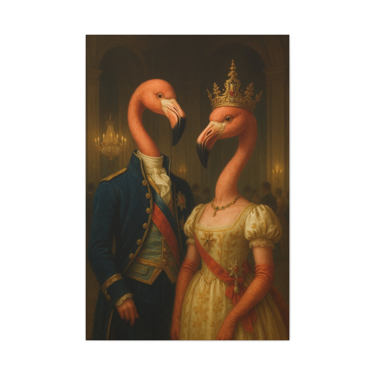 Canvas Print - Tropical Flamingo Art, Unique Home Decor, Fun Wedding Gift