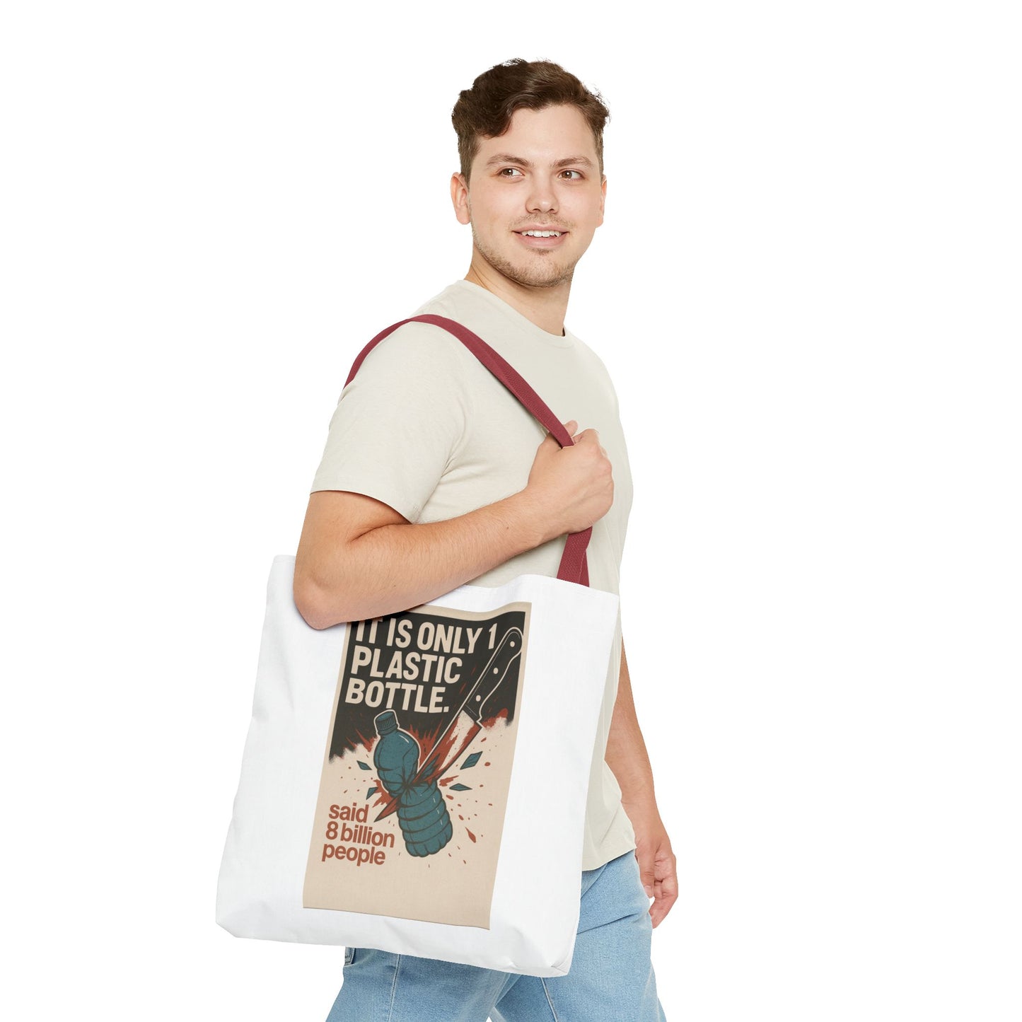 Eco-Friendly Tote Bag with Recycling Message - Perfect for Shopping, Beach Trips, Earth Day, Gifts, Sustainable Living