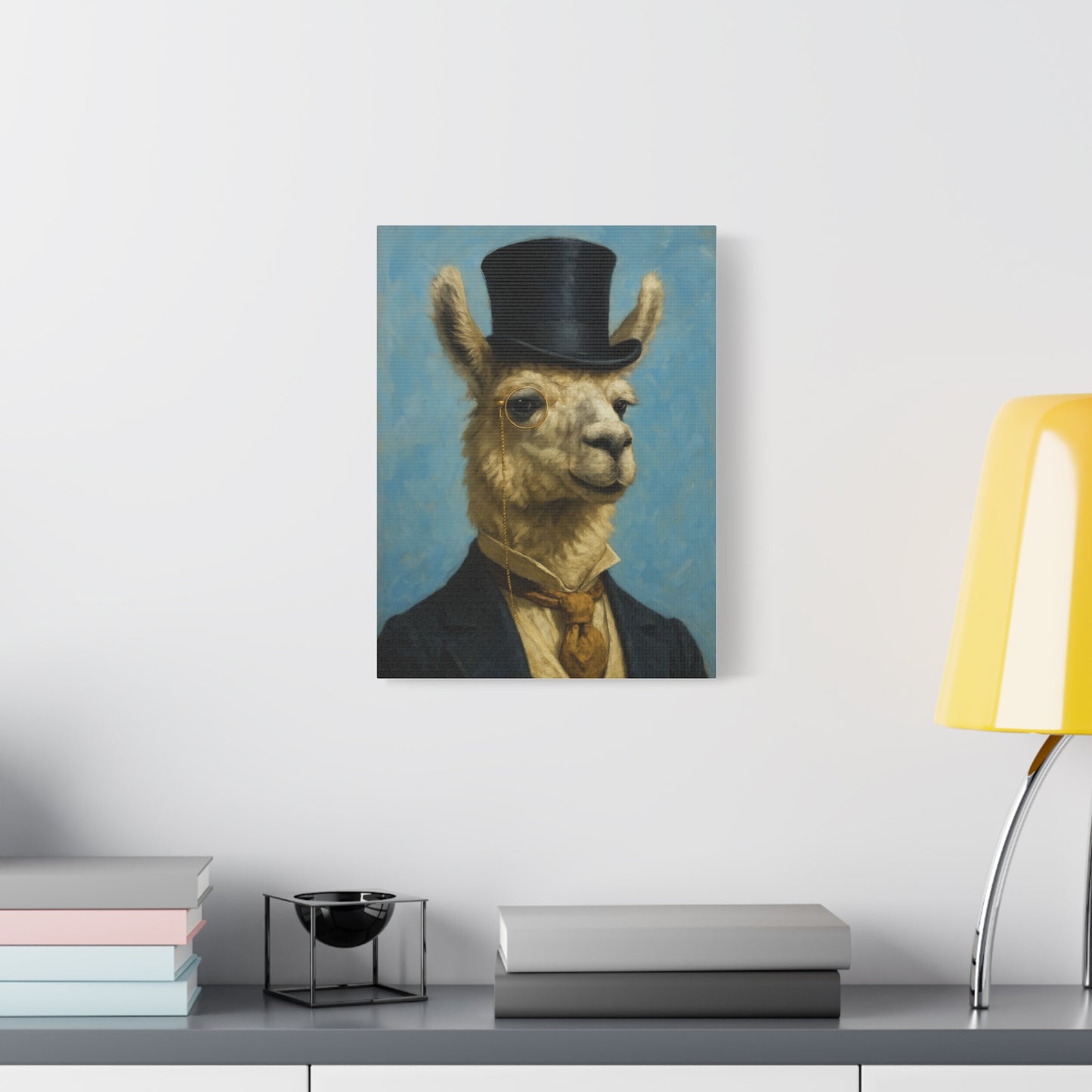 Llama Portrait Canvas Art, Quirky Home Decor, Unique Gift for Animal Lovers, Wall Art, Modern Decor, Funny Gift Idea