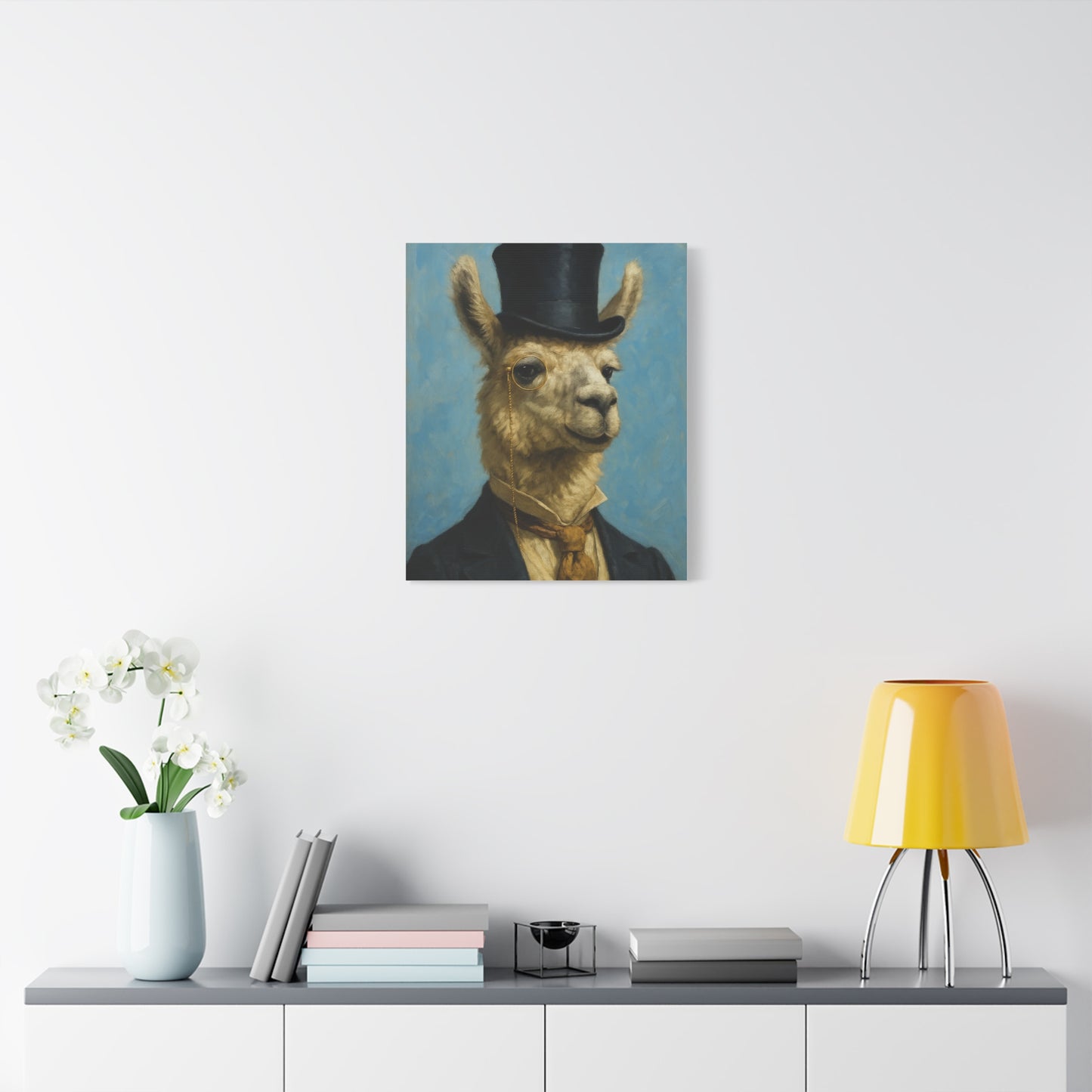 Llama Portrait Canvas Art, Quirky Home Decor, Unique Gift for Animal Lovers, Wall Art, Modern Decor, Funny Gift Idea