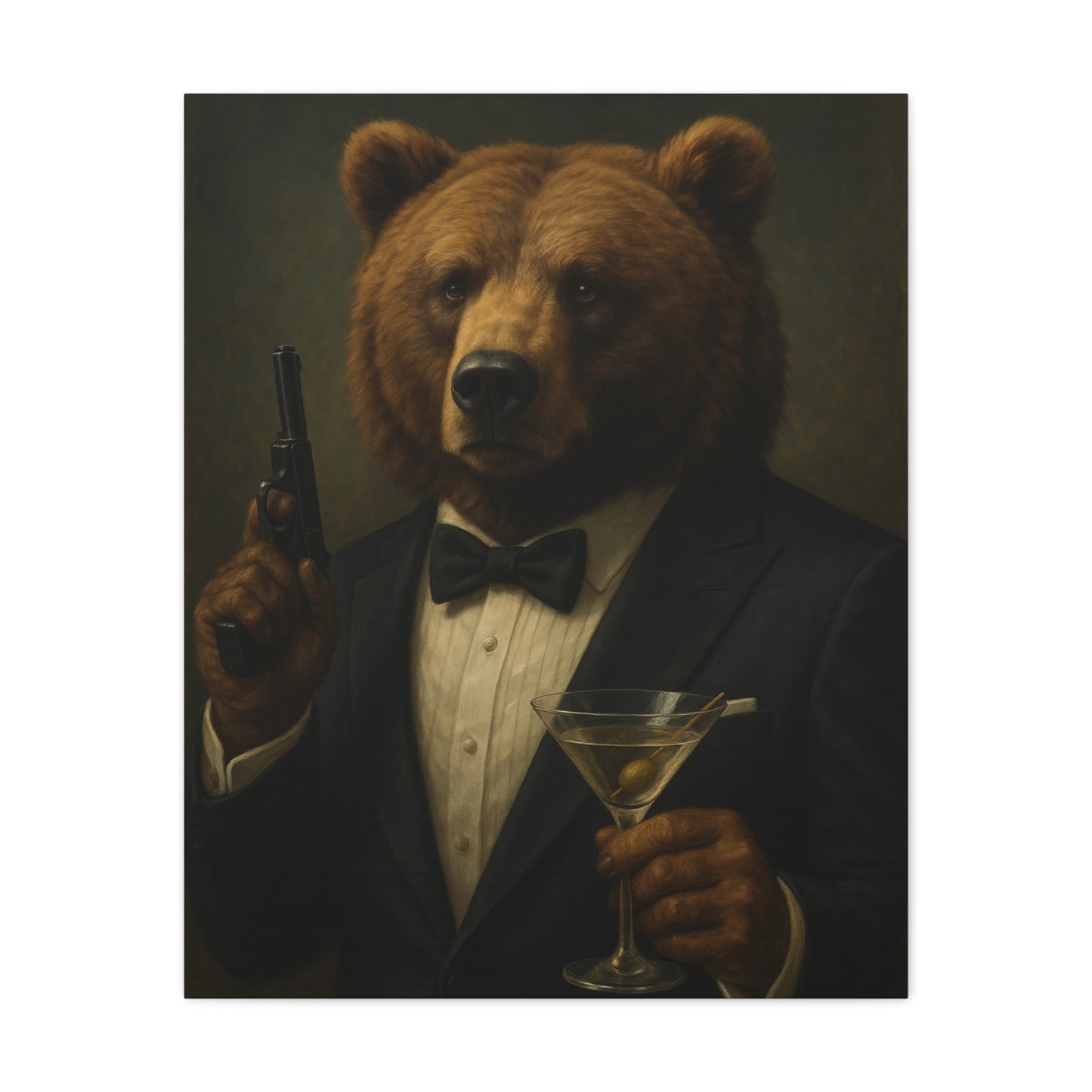Spy Bear Canvas Art