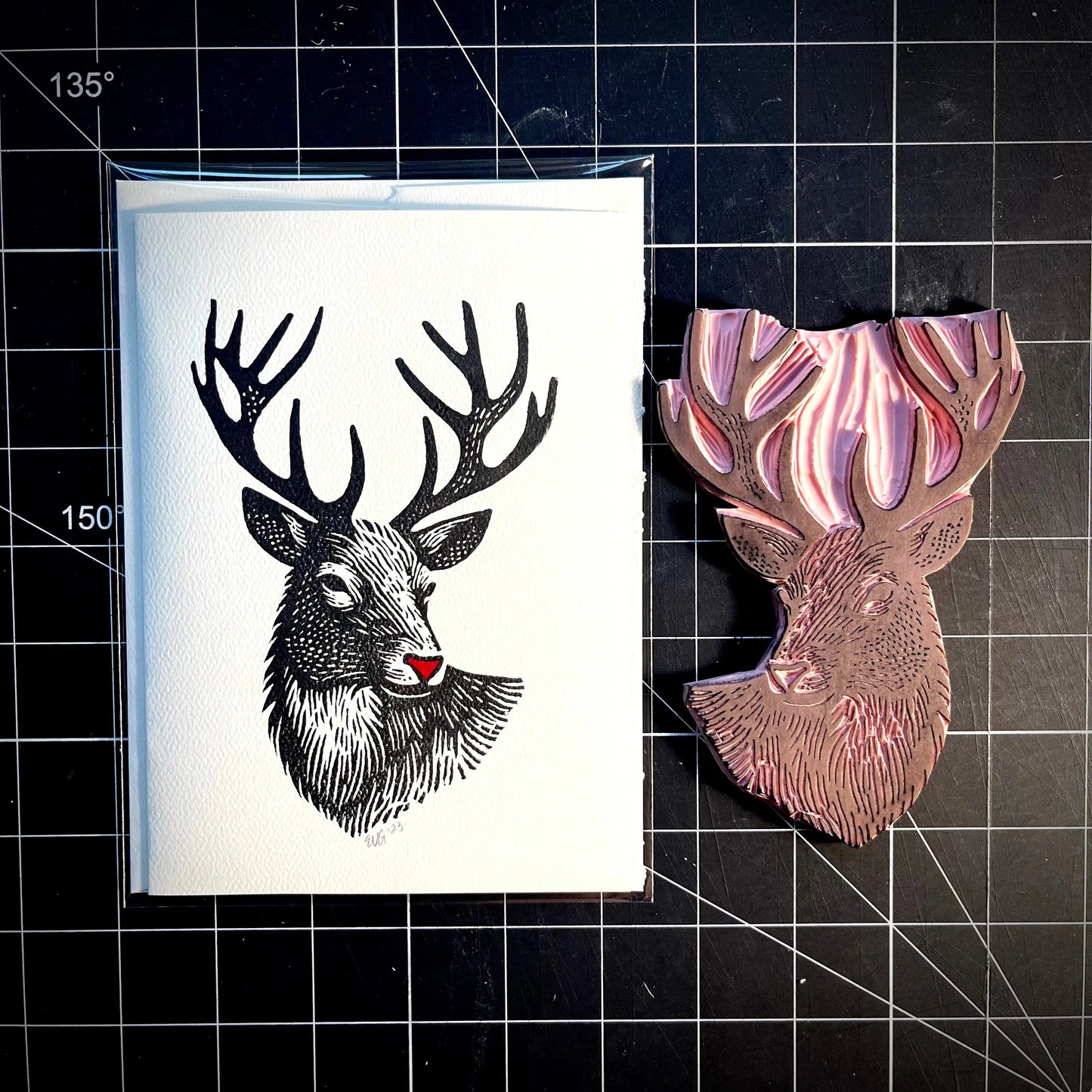 Guide My Slay Tonight Holiday Card | LINOCUT CARD