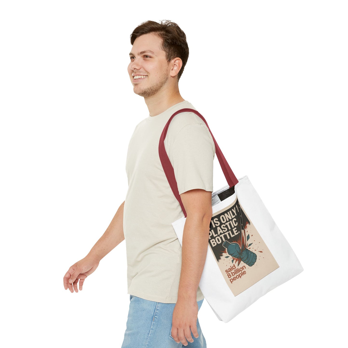 Eco-Friendly Tote Bag with Recycling Message - Perfect for Shopping, Beach Trips, Earth Day, Gifts, Sustainable Living