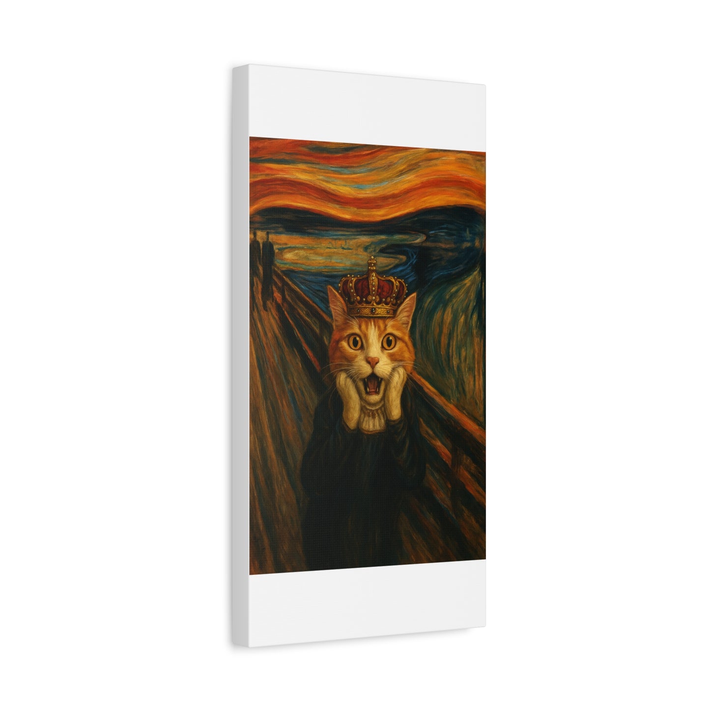 Cat Art of The Scream, Colorful Funny Cat Lovers, Wall Art, Home Decor, Cat Owners Gift, Cat Lover Gift