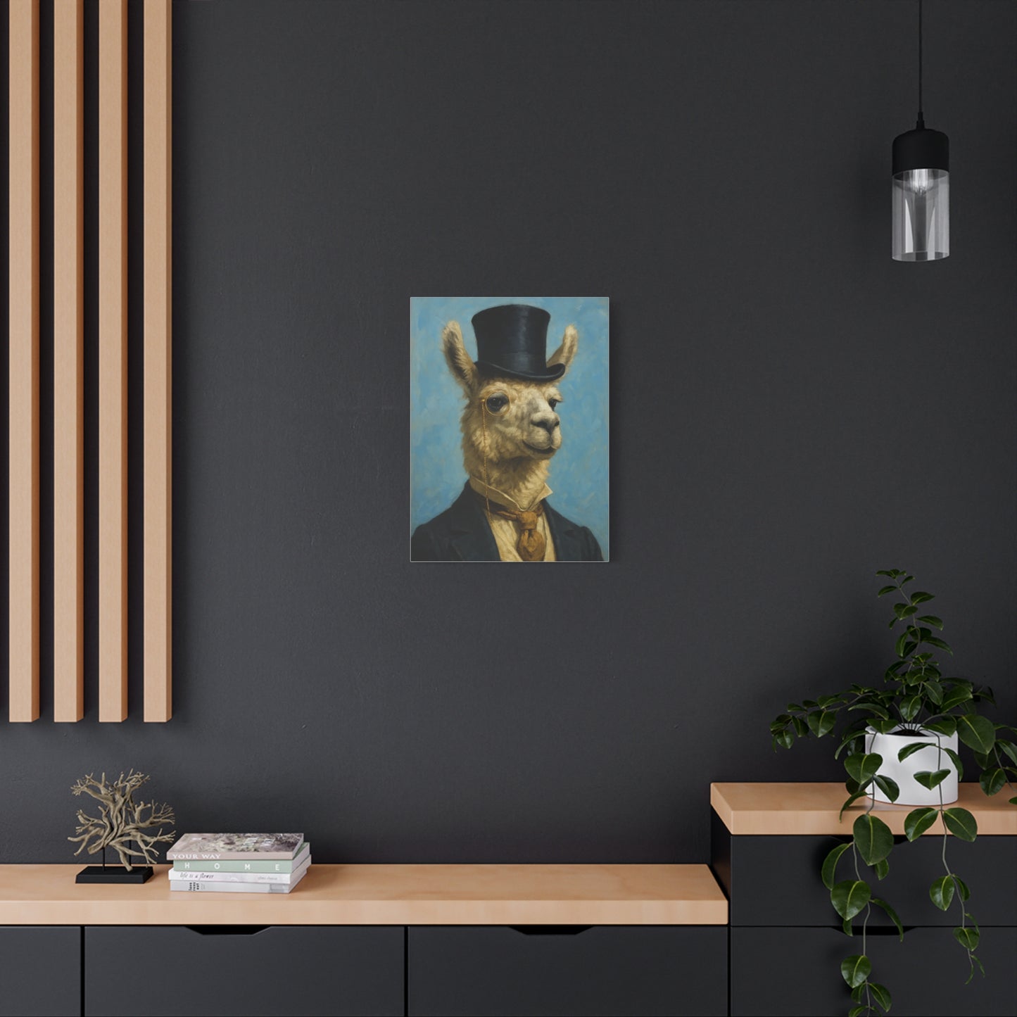 Llama Portrait Canvas Art, Quirky Home Decor, Unique Gift for Animal Lovers, Wall Art, Modern Decor, Funny Gift Idea