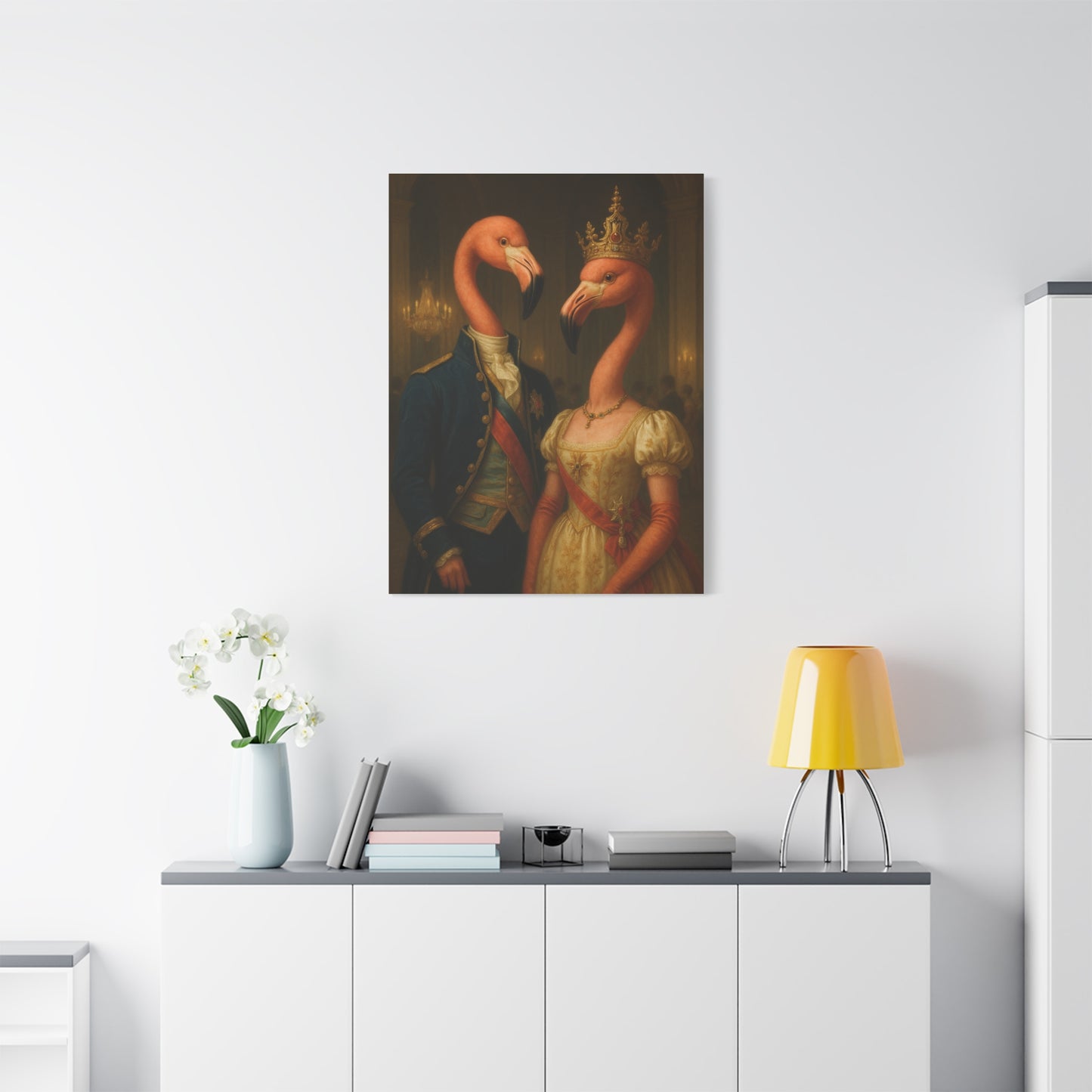 Canvas Print - Tropical Flamingo Art, Unique Home Decor, Fun Wedding Gift