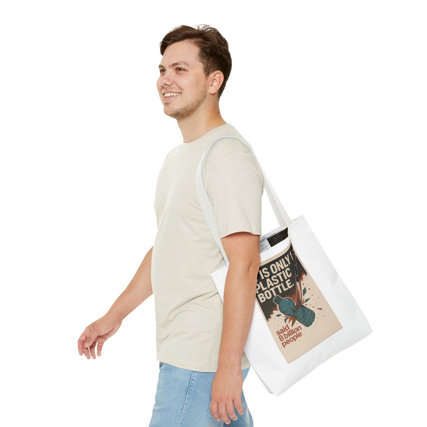 Eco-Friendly Tote Bag with Recycling Message - Perfect for Shopping, Beach Trips, Earth Day, Gifts, Sustainable Living