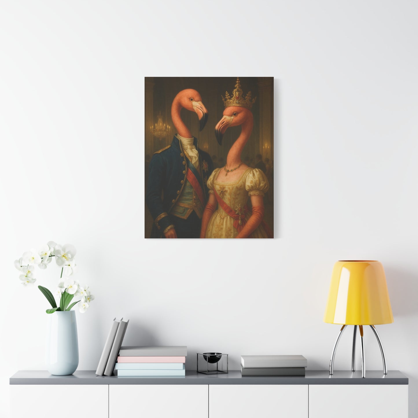 Canvas Print - Tropical Flamingo Art, Unique Home Decor, Fun Wedding Gift