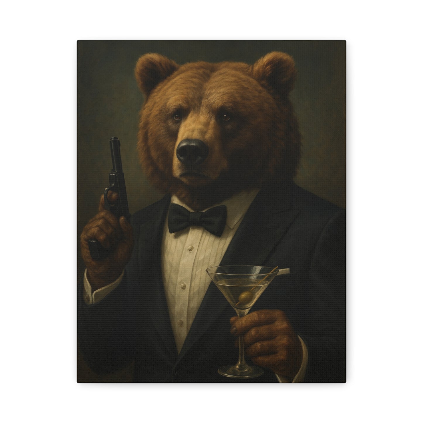 Spy Bear Canvas Art