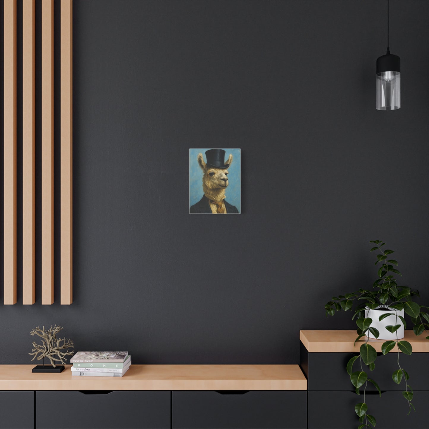 Llama Portrait Canvas Art, Quirky Home Decor, Unique Gift for Animal Lovers, Wall Art, Modern Decor, Funny Gift Idea