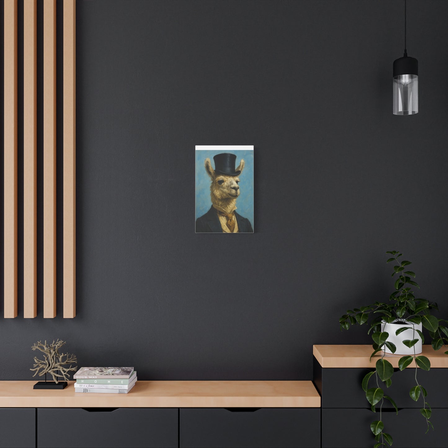 Llama Portrait Canvas Art, Quirky Home Decor, Unique Gift for Animal Lovers, Wall Art, Modern Decor, Funny Gift Idea