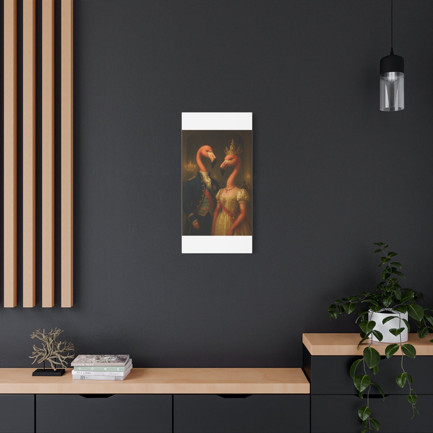 Canvas Print - Tropical Flamingo Art, Unique Home Decor, Fun Wedding Gift