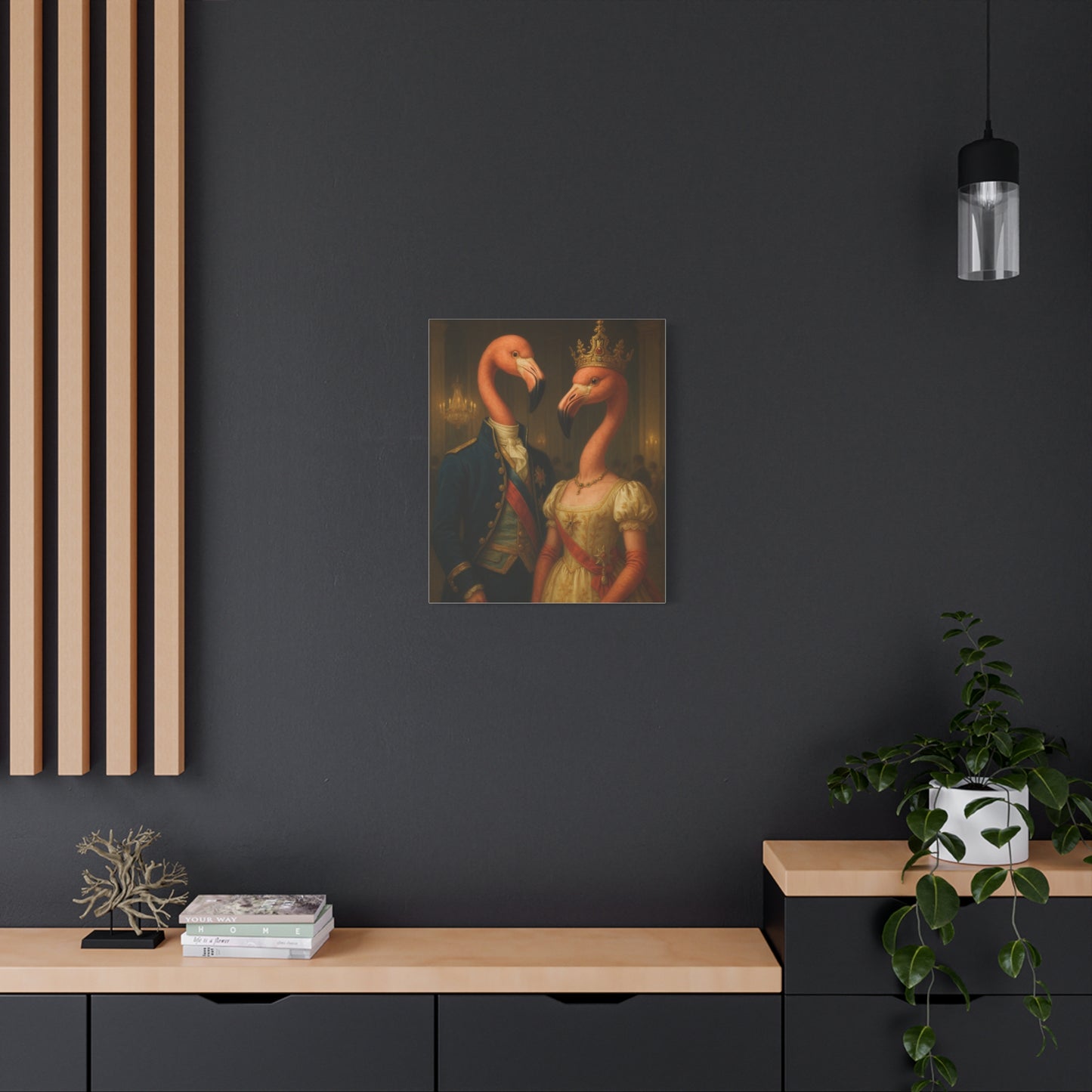 Canvas Print - Tropical Flamingo Art, Unique Home Decor, Fun Wedding Gift