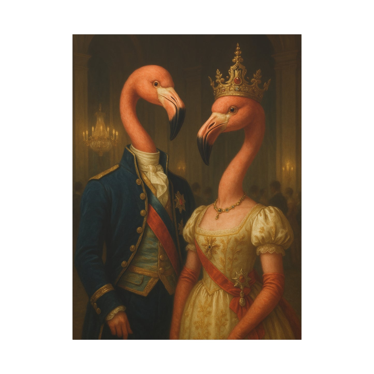 Canvas Print - Tropical Flamingo Art, Unique Home Decor, Fun Wedding Gift