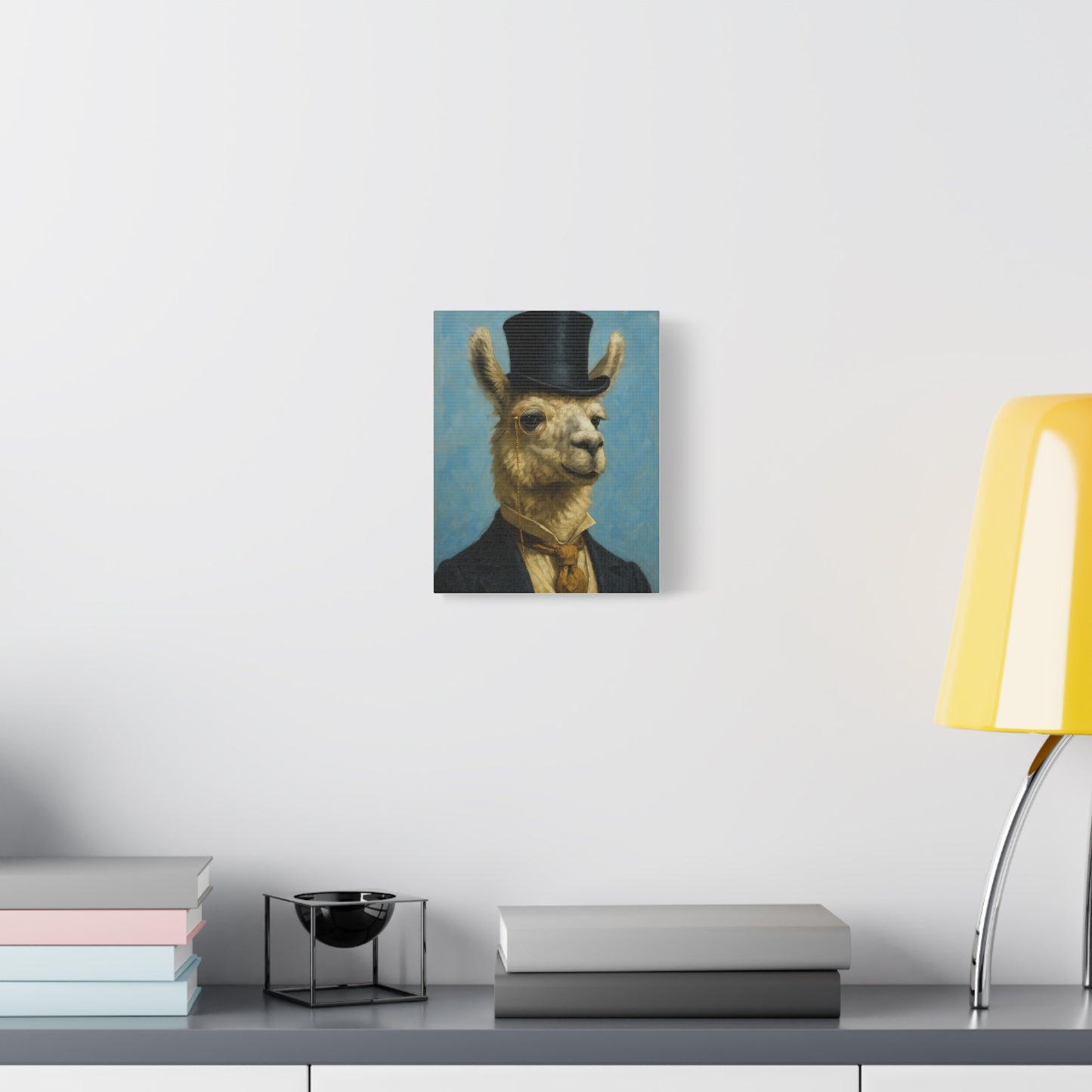 Llama Portrait Canvas Art, Quirky Home Decor, Unique Gift for Animal Lovers, Wall Art, Modern Decor, Funny Gift Idea