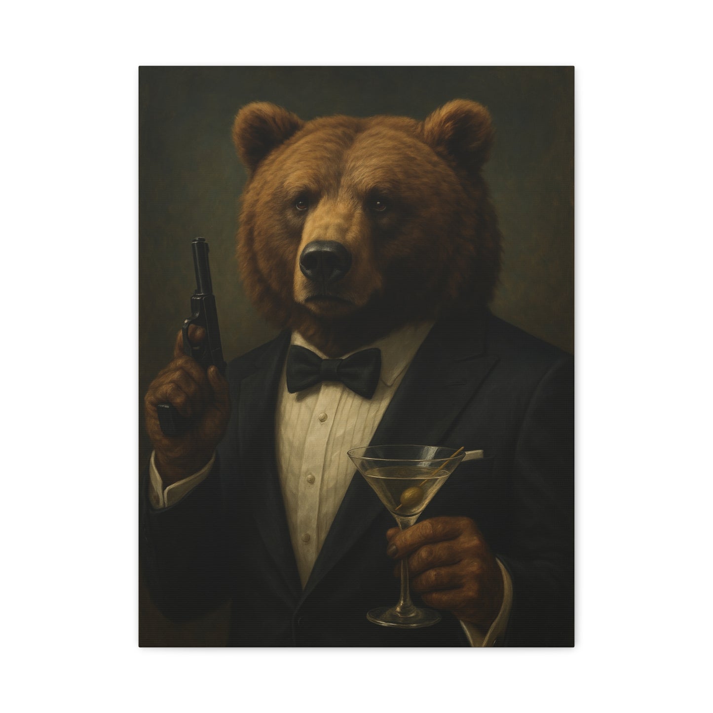 Spy Bear Canvas Art