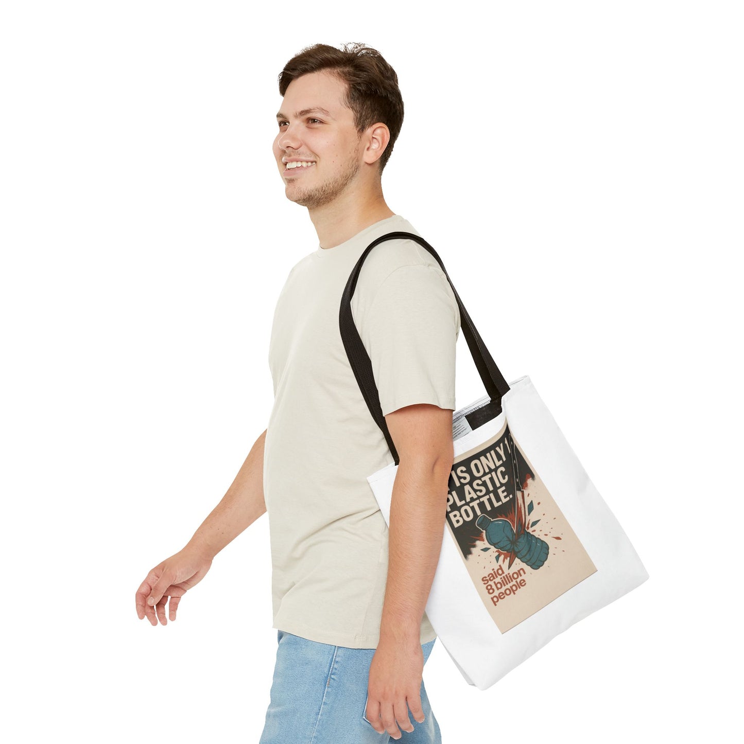 Eco-Friendly Tote Bag with Recycling Message - Perfect for Shopping, Beach Trips, Earth Day, Gifts, Sustainable Living