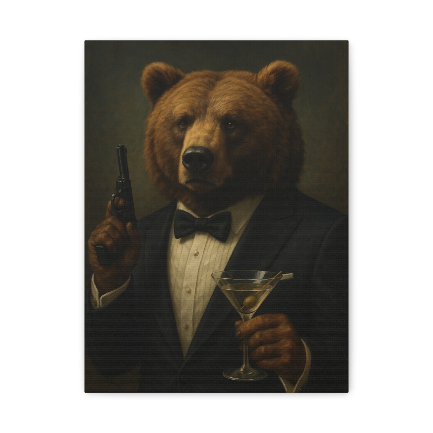 Spy Bear Canvas Art