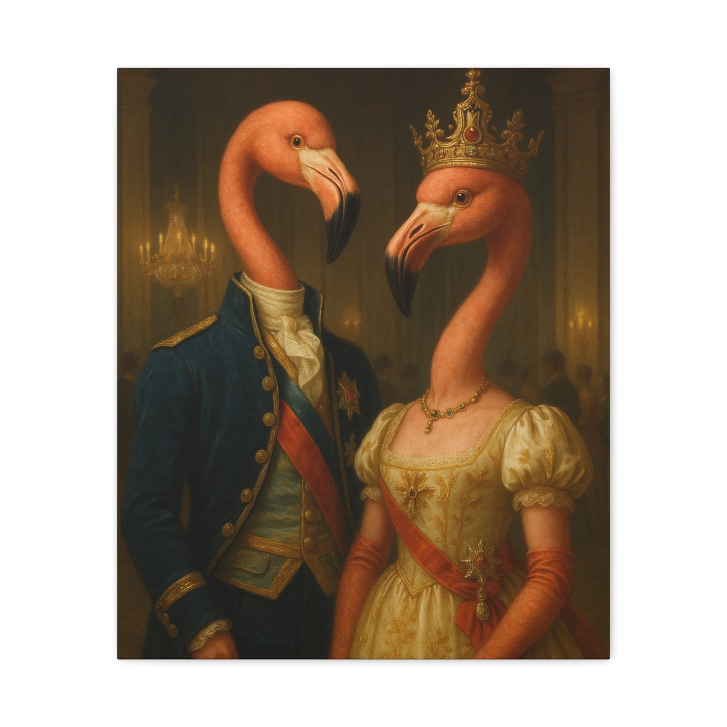 Canvas Print - Tropical Flamingo Art, Unique Home Decor, Fun Wedding Gift