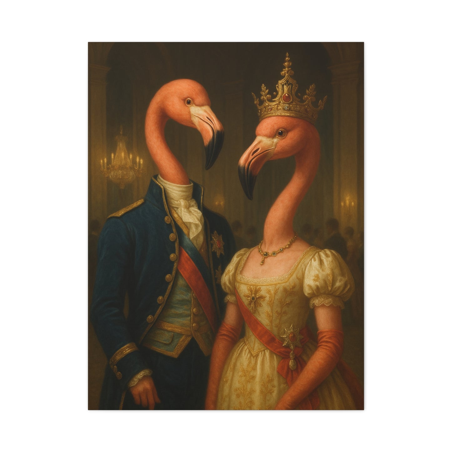 Canvas Print - Tropical Flamingo Art, Unique Home Decor, Fun Wedding Gift