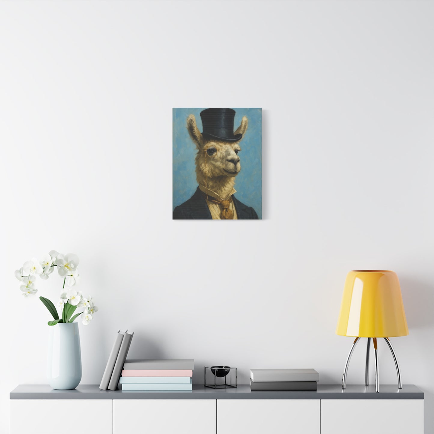 Llama Portrait Canvas Art, Quirky Home Decor, Unique Gift for Animal Lovers, Wall Art, Modern Decor, Funny Gift Idea