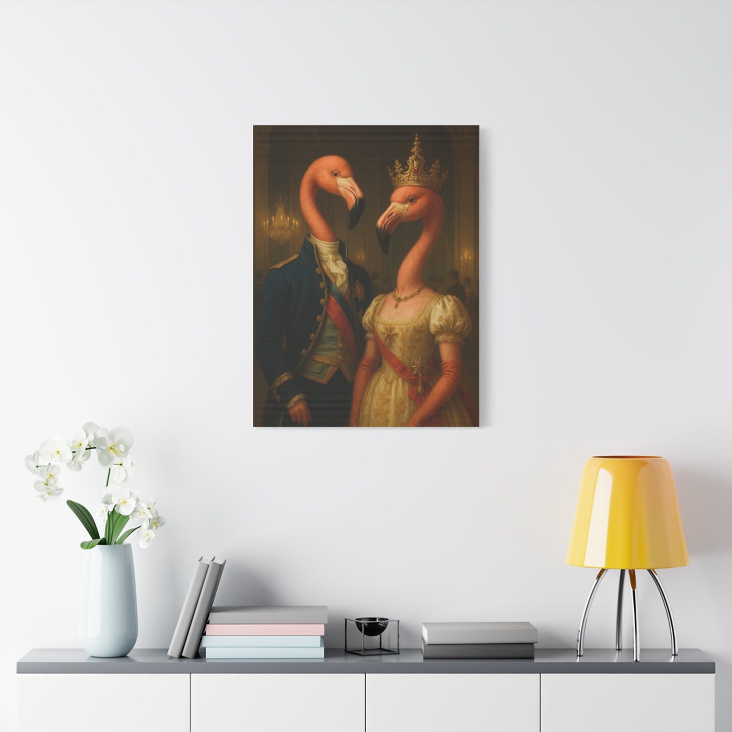 Canvas Print - Tropical Flamingo Art, Unique Home Decor, Fun Wedding Gift
