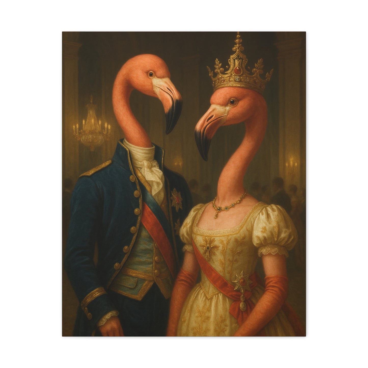Canvas Print - Tropical Flamingo Art, Unique Home Decor, Fun Wedding Gift