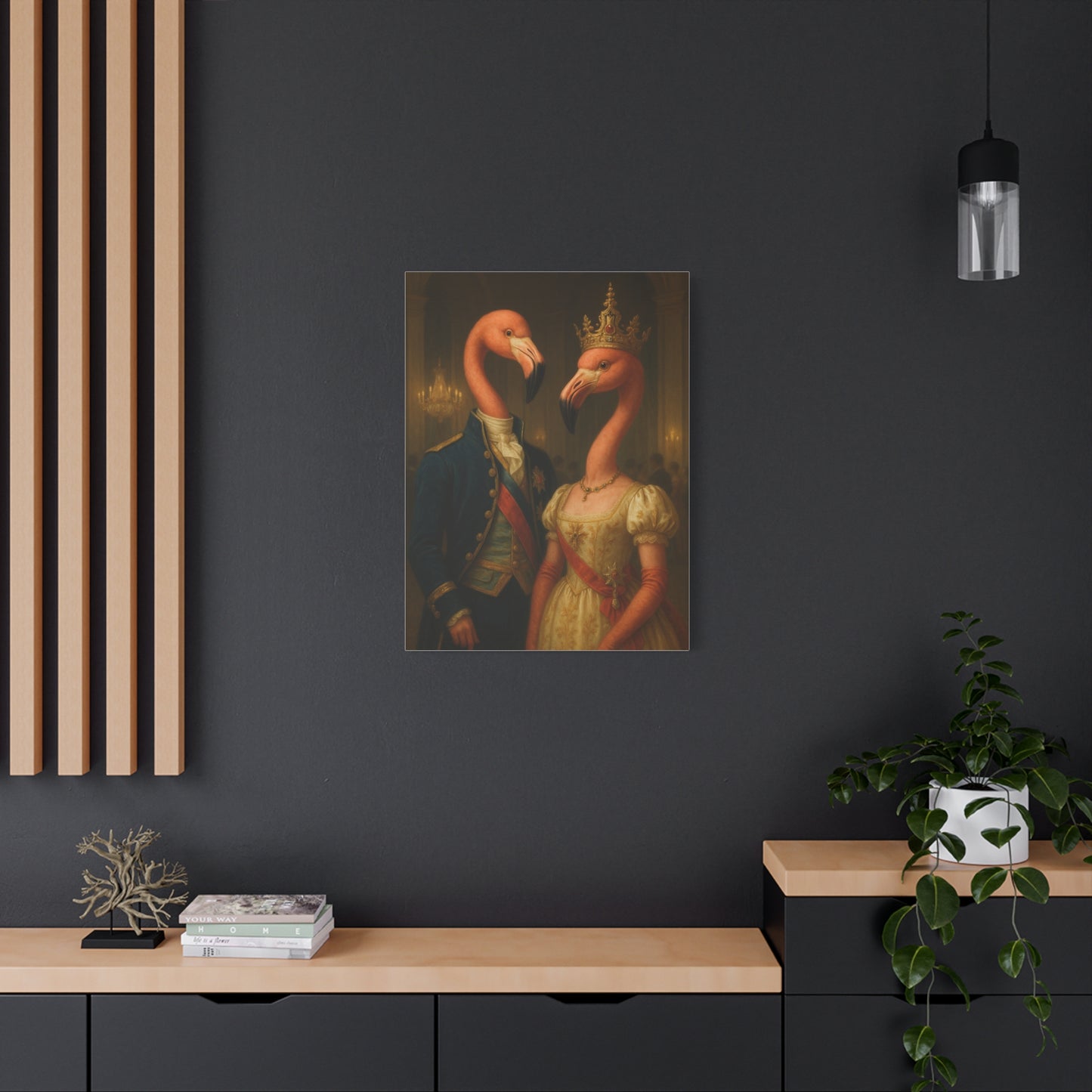 Canvas Print - Tropical Flamingo Art, Unique Home Decor, Fun Wedding Gift