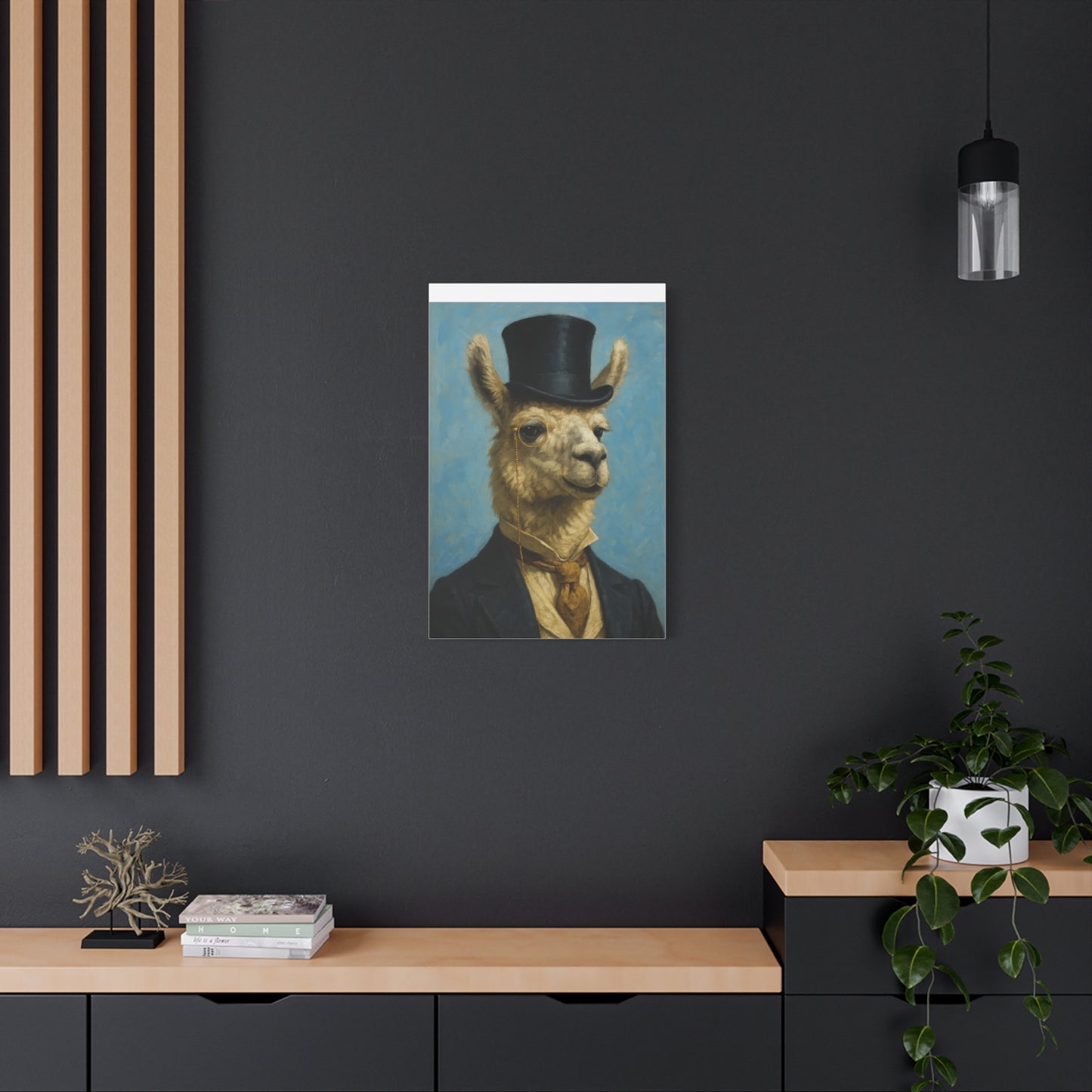Llama Portrait Canvas Art, Quirky Home Decor, Unique Gift for Animal Lovers, Wall Art, Modern Decor, Funny Gift Idea