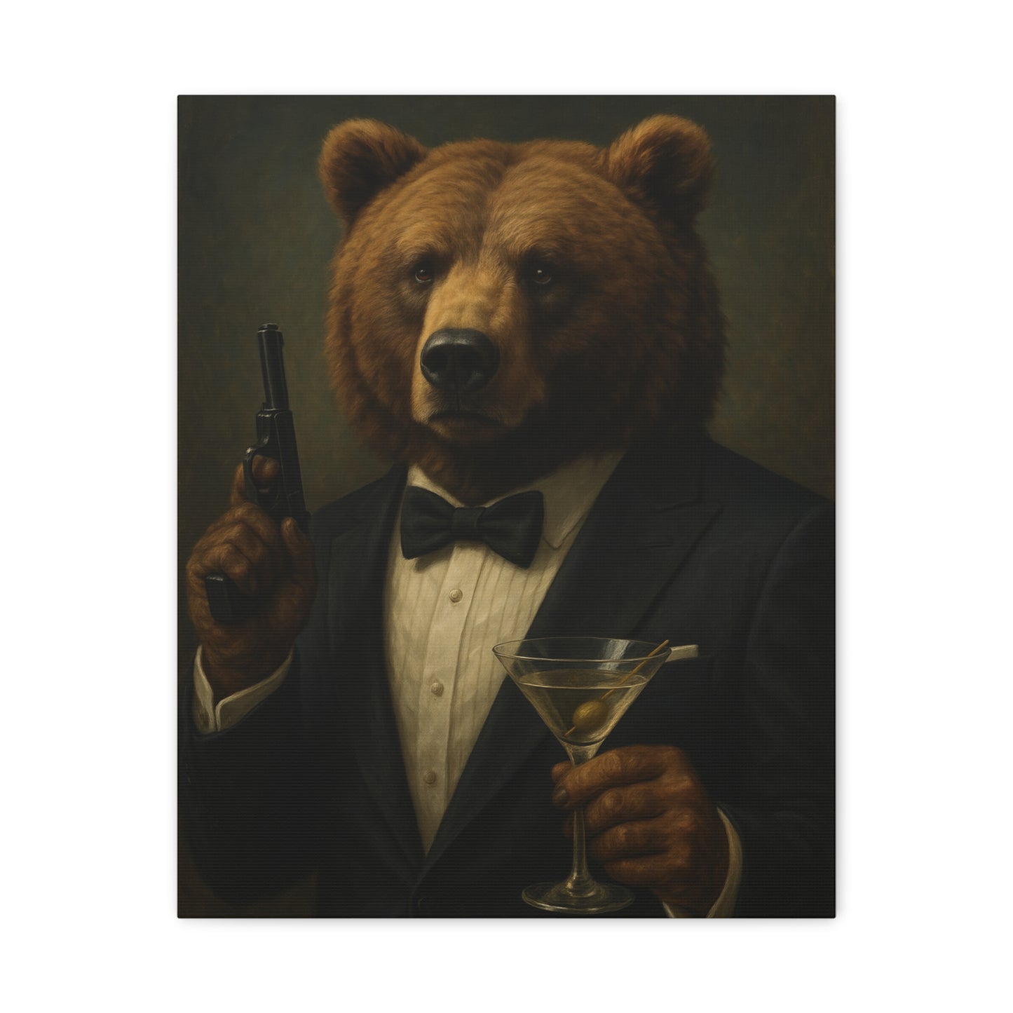 Spy Bear Canvas Art